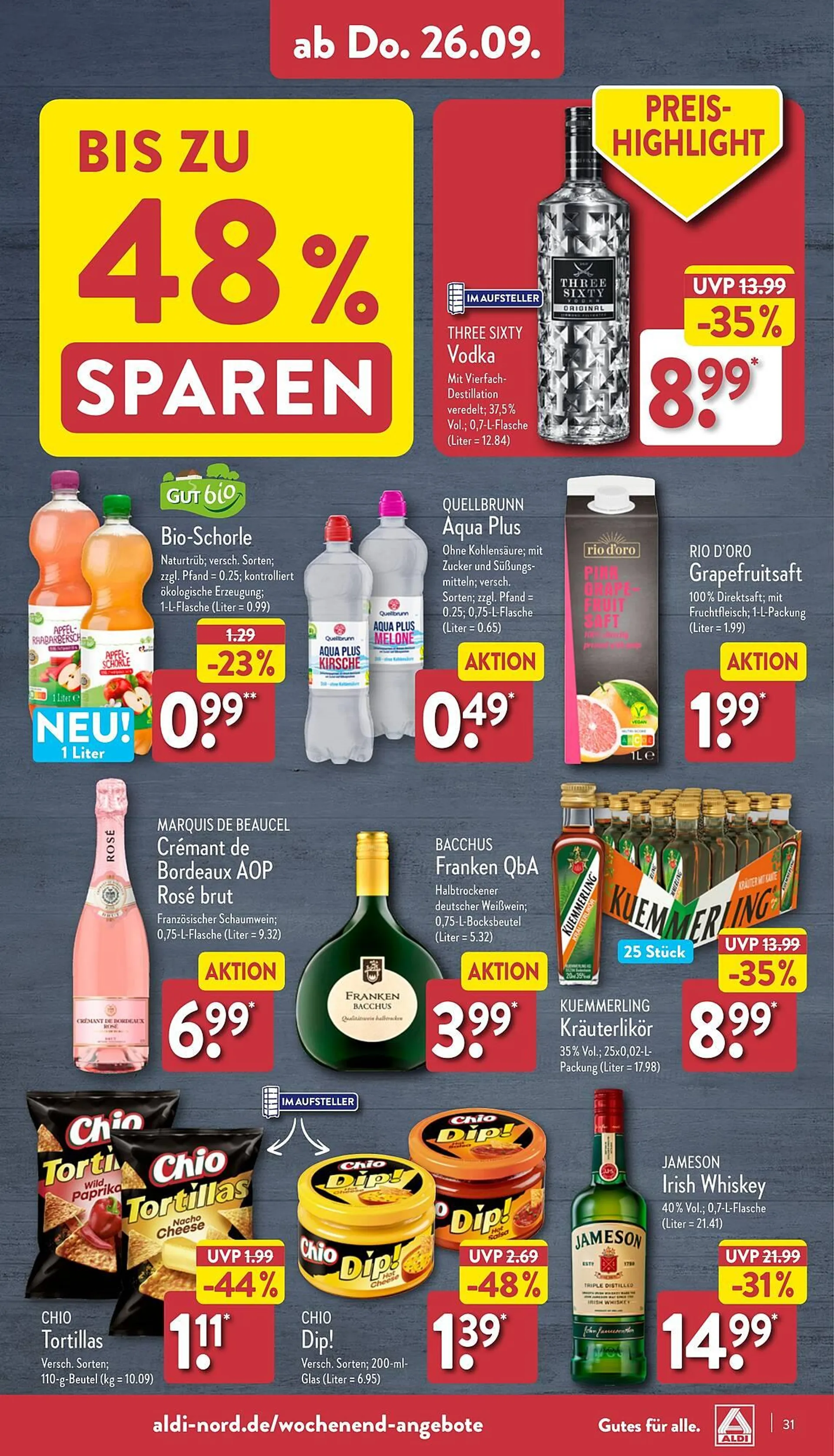 Aldi Nord Prospekt von 23. September bis 28. September 2024 - Prospekt seite 31