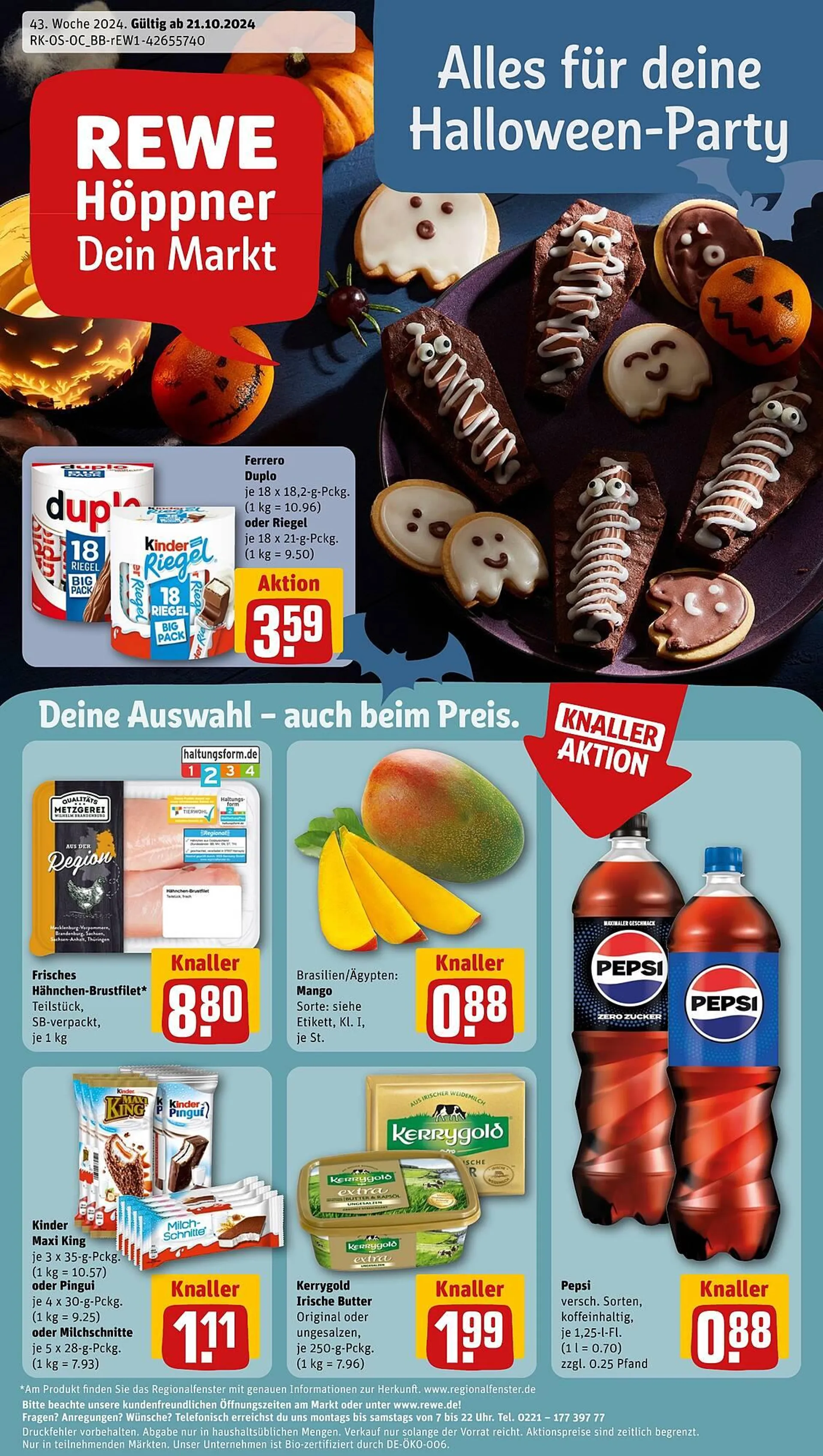 REWE Prospekt von 21. Oktober bis 26. Oktober 2024 - Prospekt seite 1