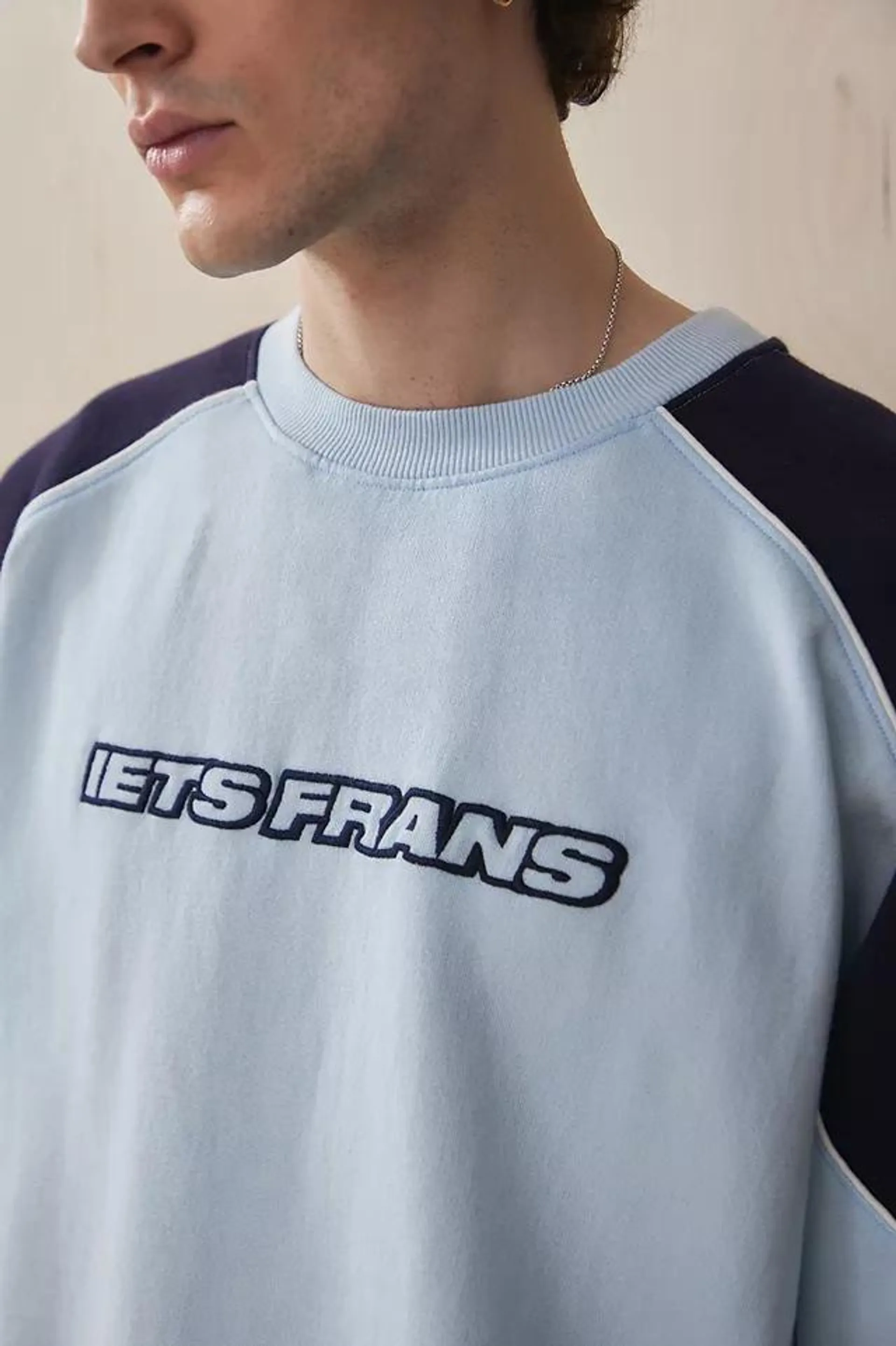 iets frans... Blue Panel Sweatshirt