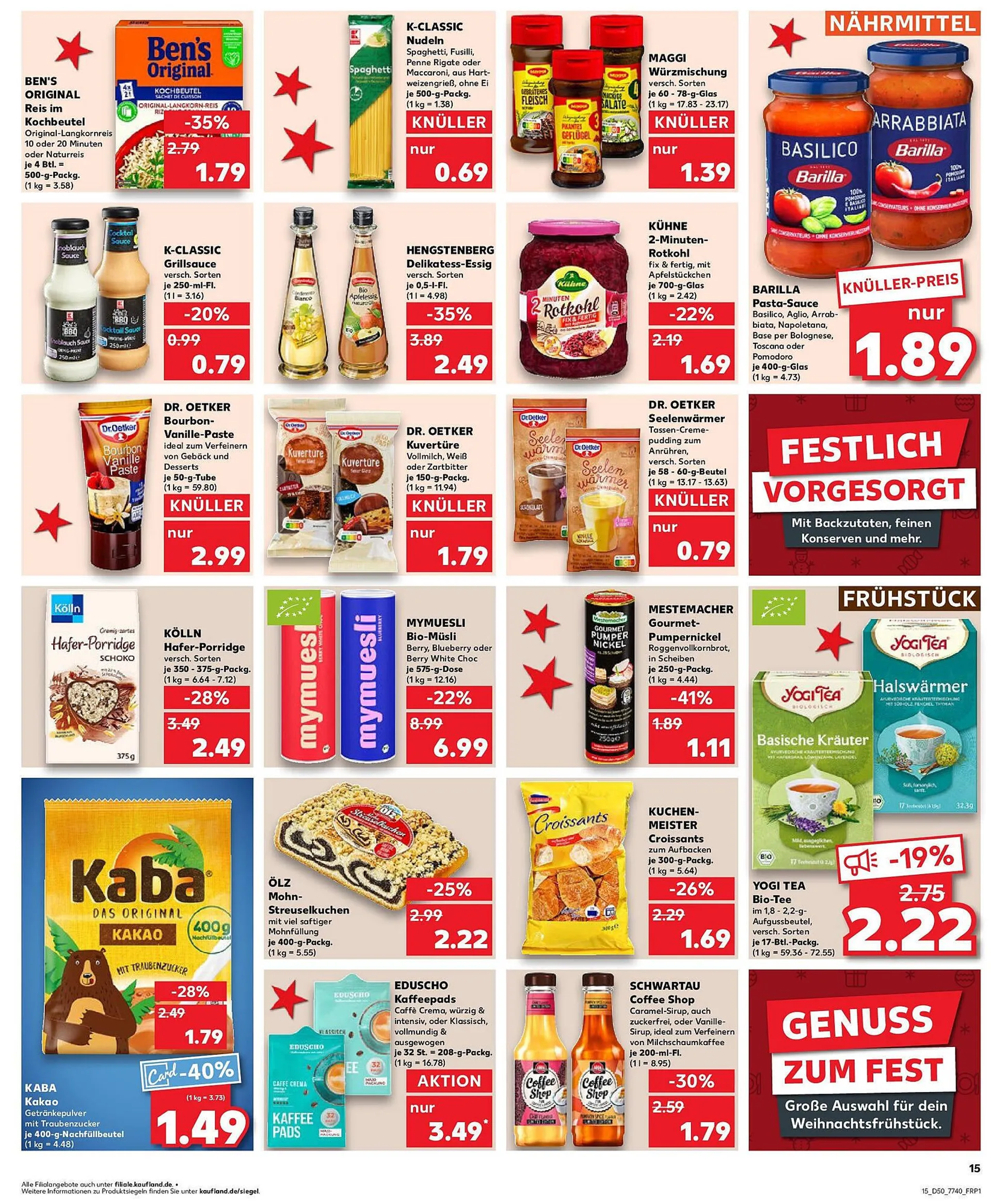 Kaufland Prospekt von 11. Dezember bis 18. Dezember 2024 - Prospekt seite 15