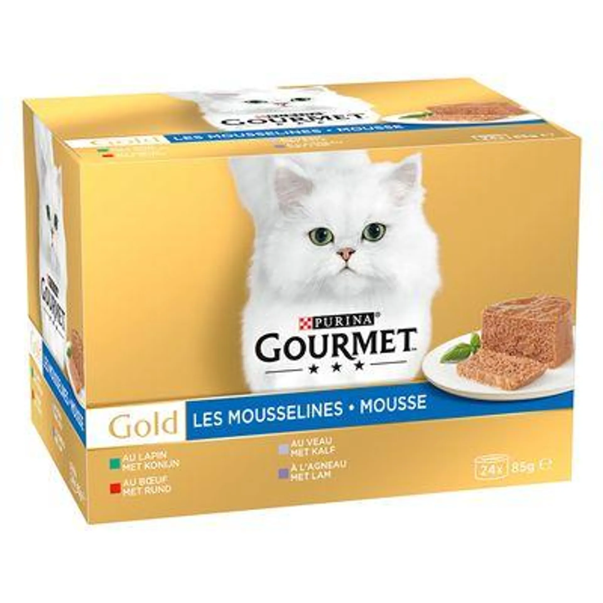 62 + 10 gratis! 72 x 85 g Gourmet Gold Feine Pastete