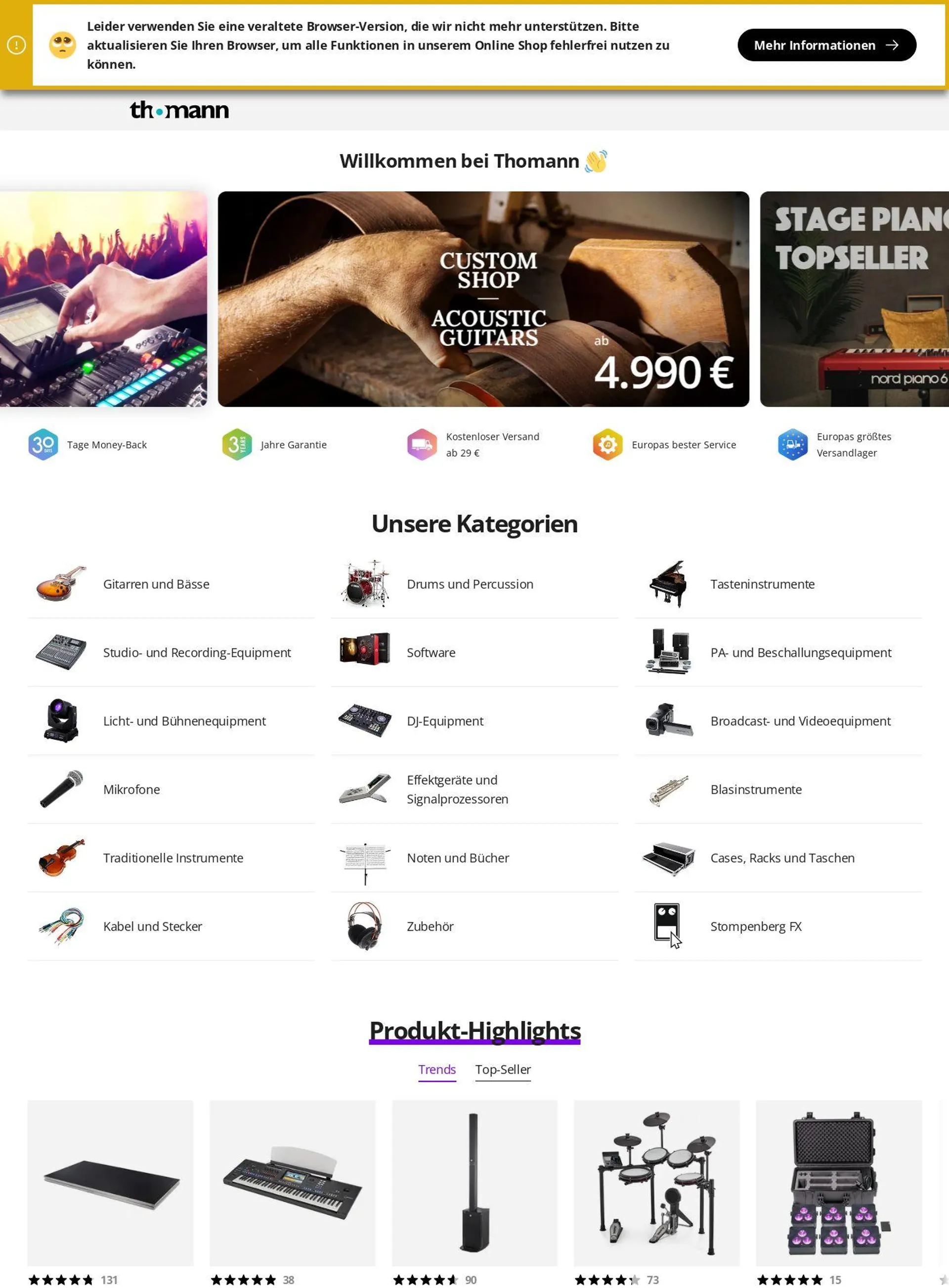 Thomann Aktueller Prospekt von 9. Juni bis 18. Juni 2025 - Prospekt seite 1