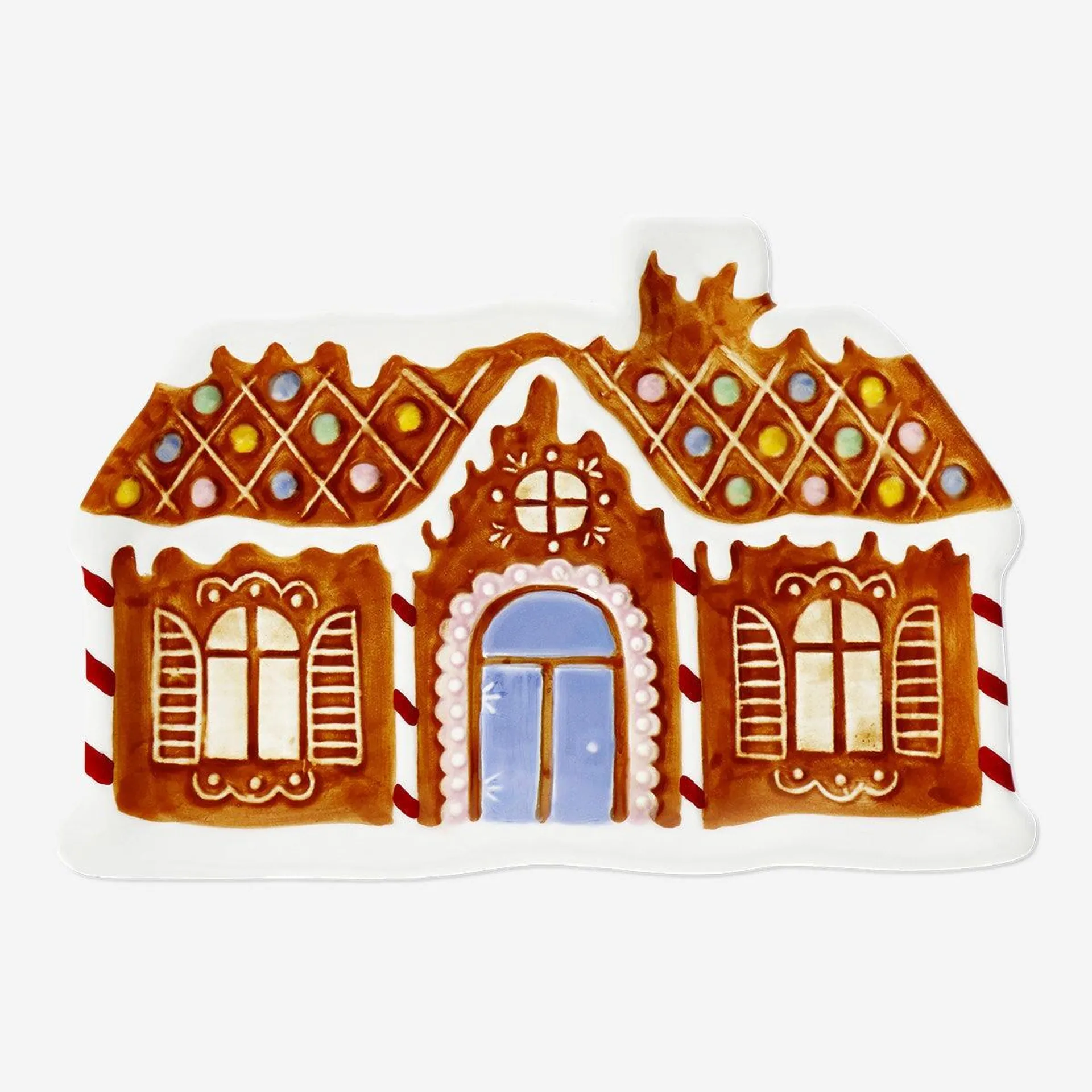 Gingerbread house serving dish