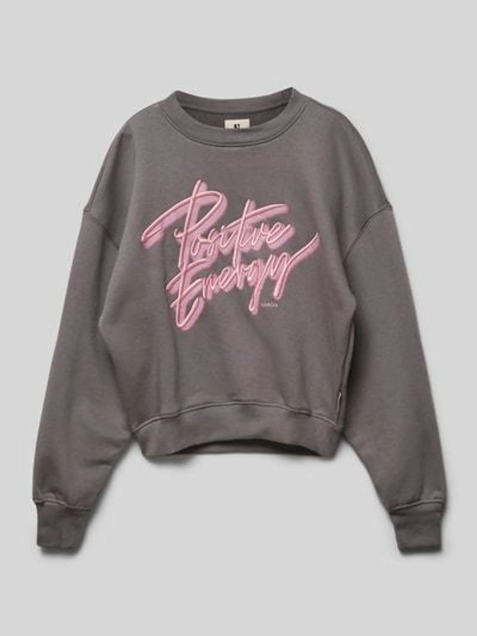 Sweatshirt mit überschnittenen Schultern in mauve