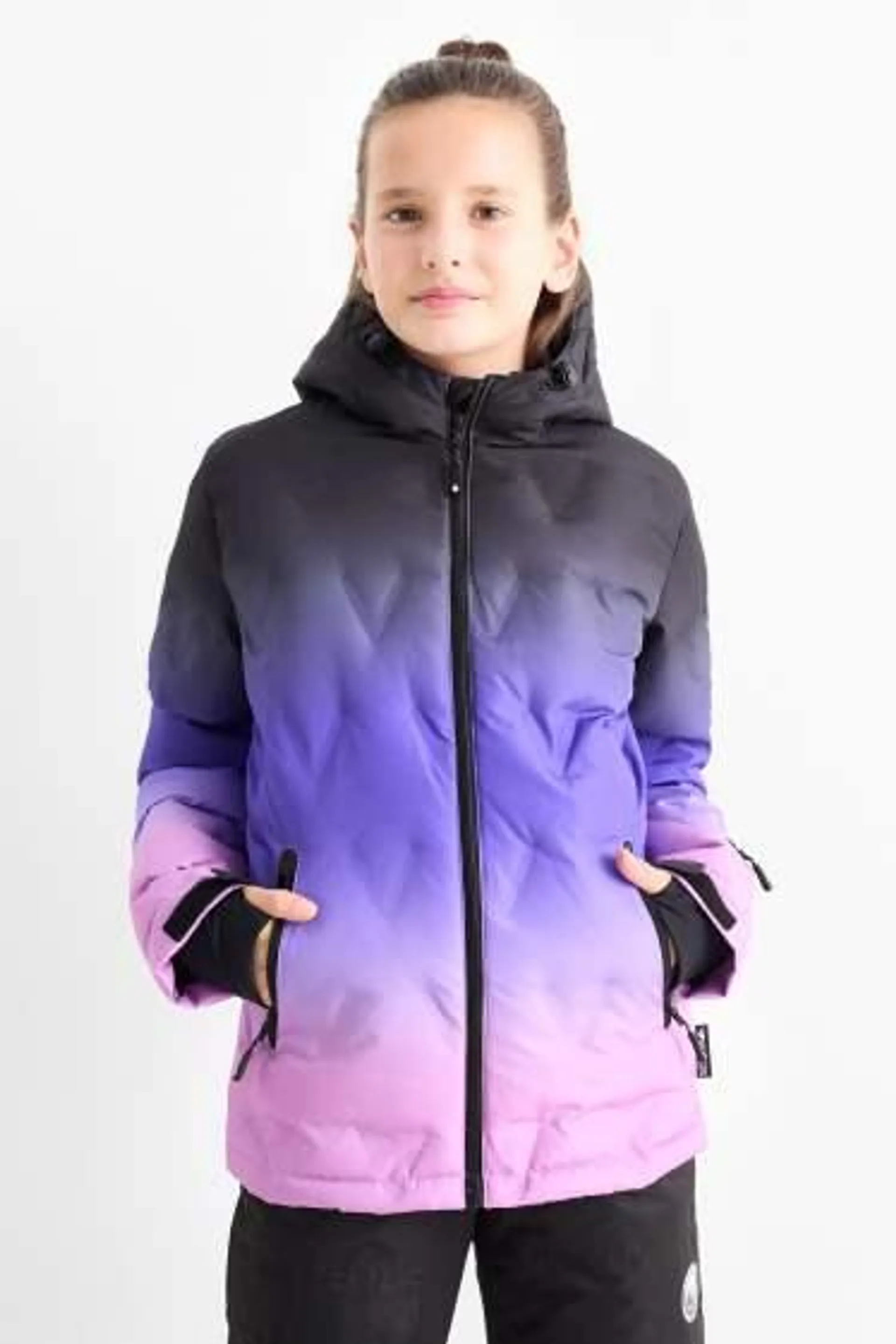 Ski jacket with hood - water-repellent