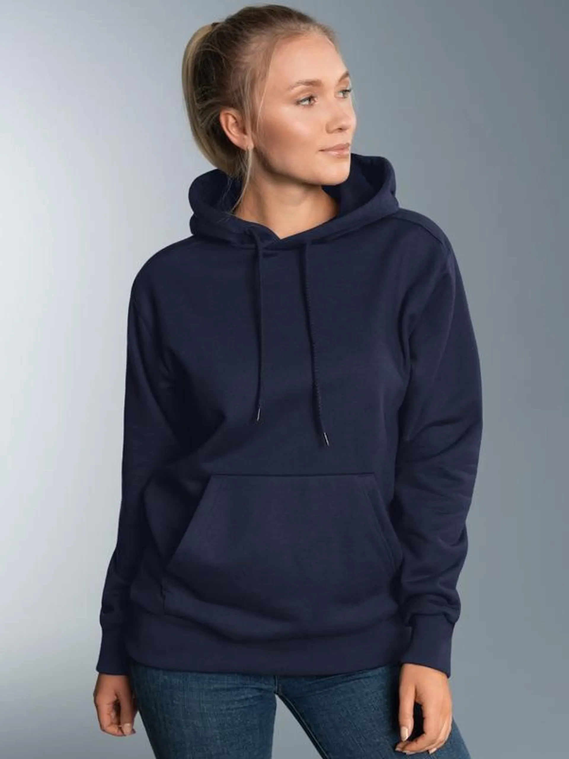 Hoodie aus Sweatqualität Navy