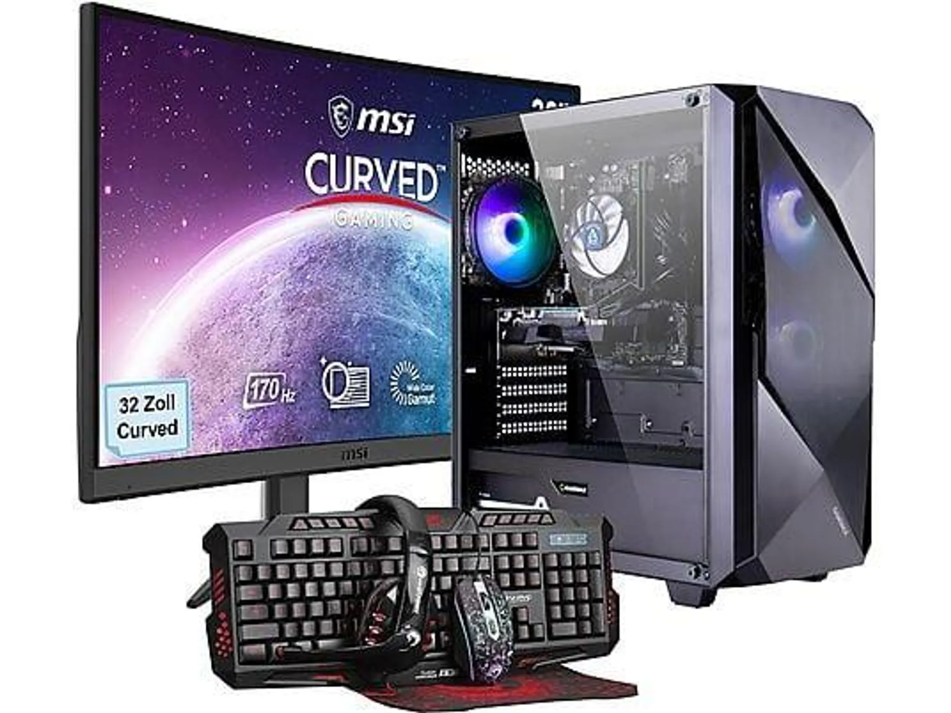 HYRICAN Striker + G32C4 E2, Gaming-PC-Komplettsystem mit AMD Ryzen™ 7 5700X Prozessor, 32 GB RAM, 1 TB SSD, NVIDIA GeForce RTX™ 4060, Windows 11 Home (64 Bit)