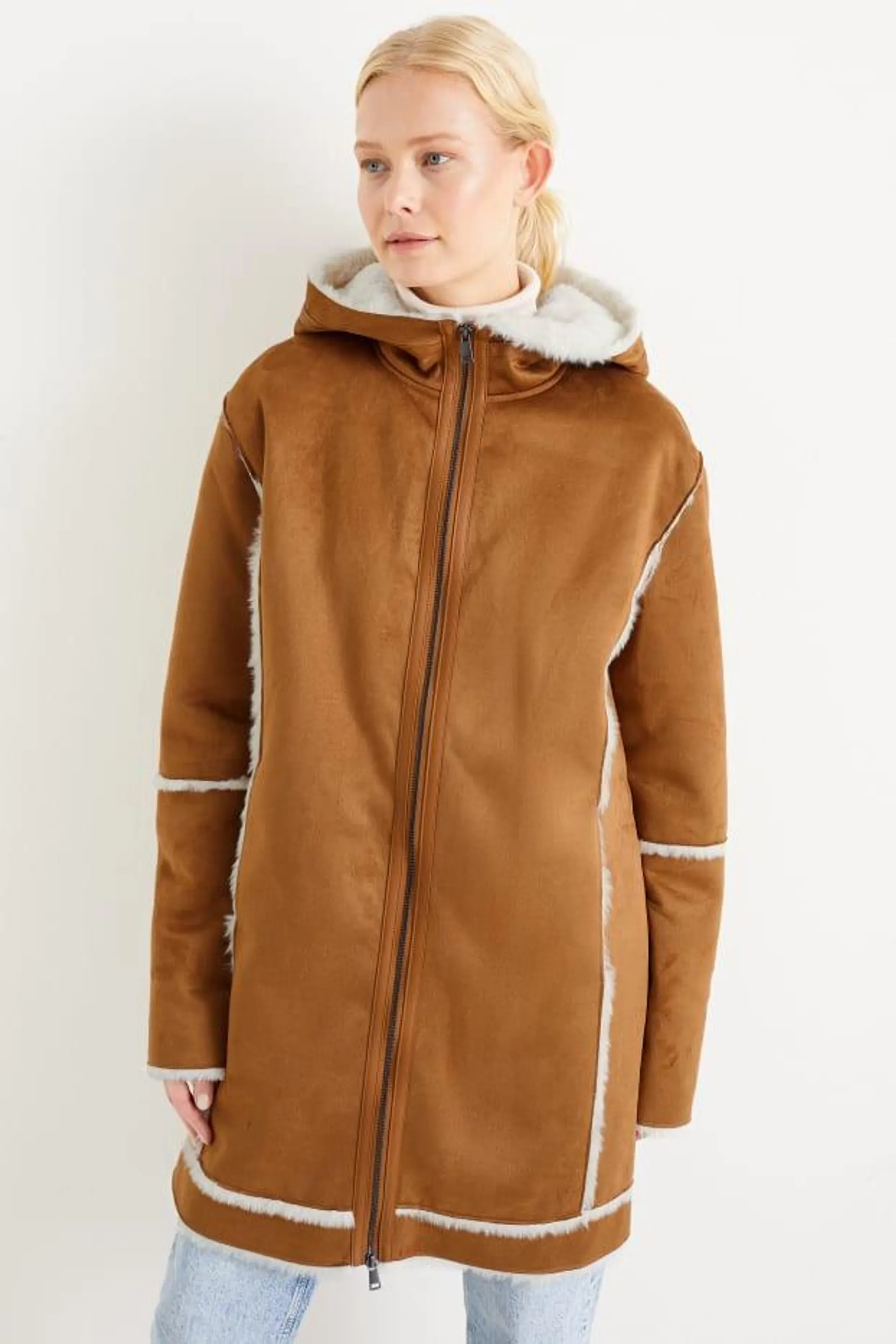 Coat with hood