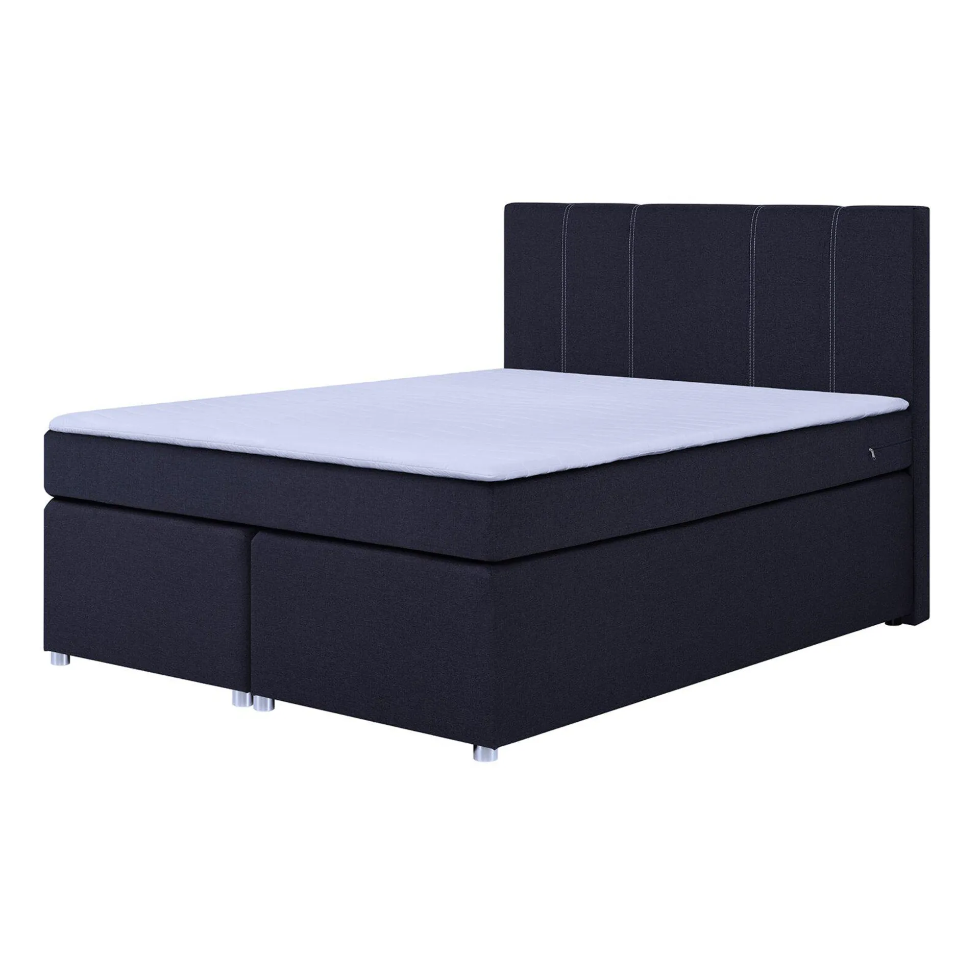 Boxspringbett - grau - H3 - Bonell-Federkern - 160x200 cm