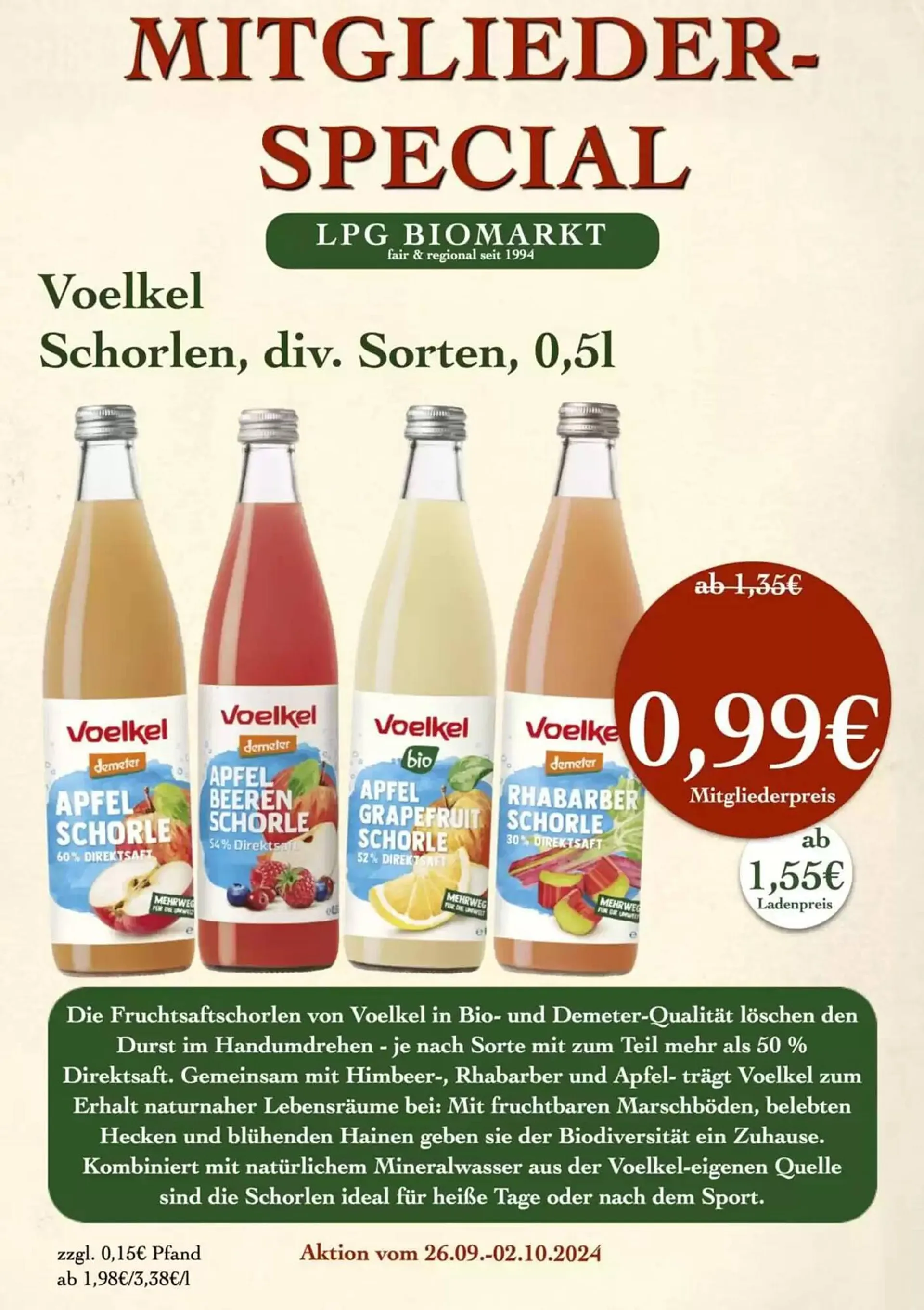 LPG Biomarkt Prospekt von 26. September bis 2. Oktober 2024 - Prospekt seite 8