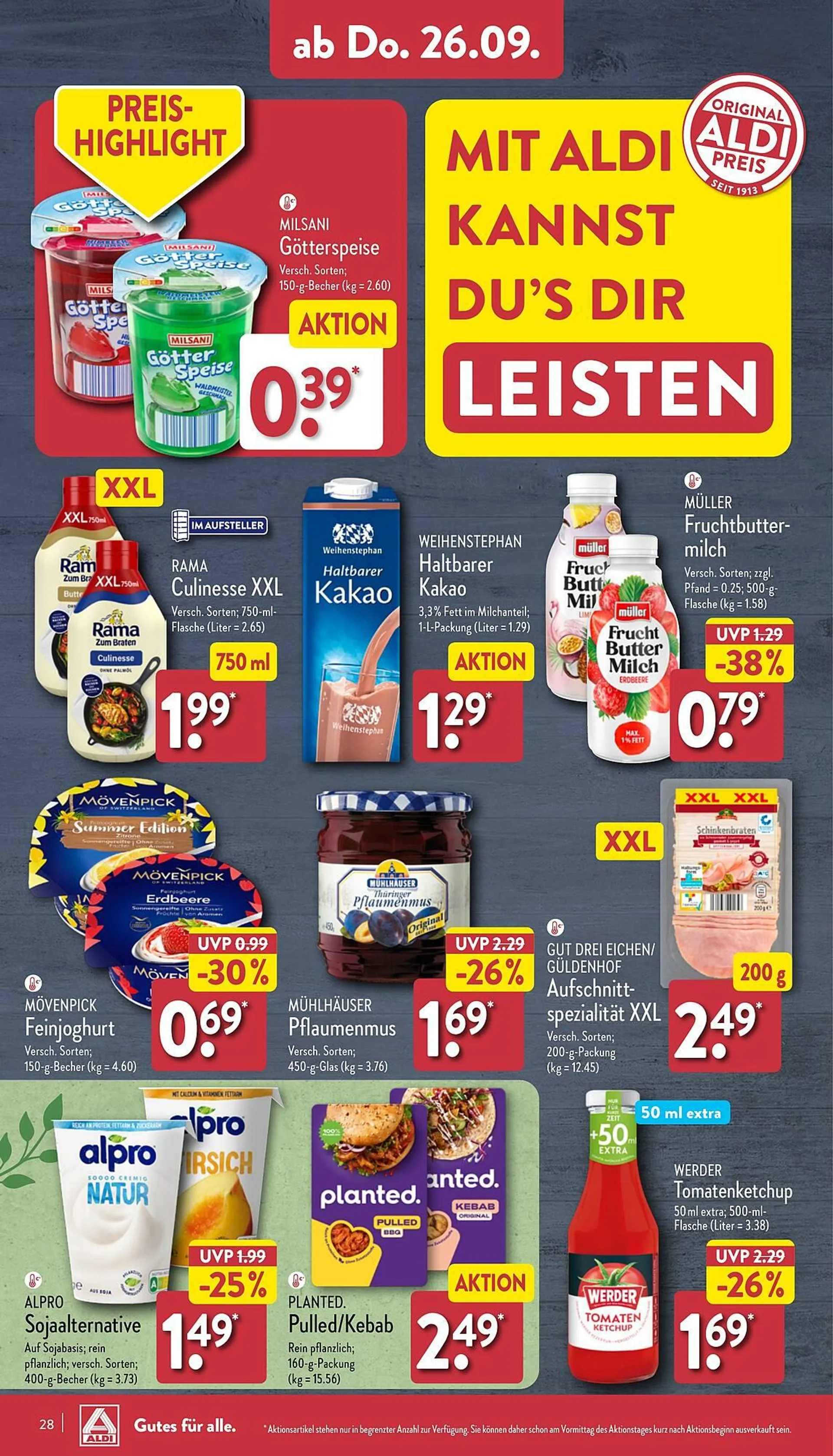 Aldi Nord Prospekt von 23. September bis 28. September 2024 - Prospekt seite 28