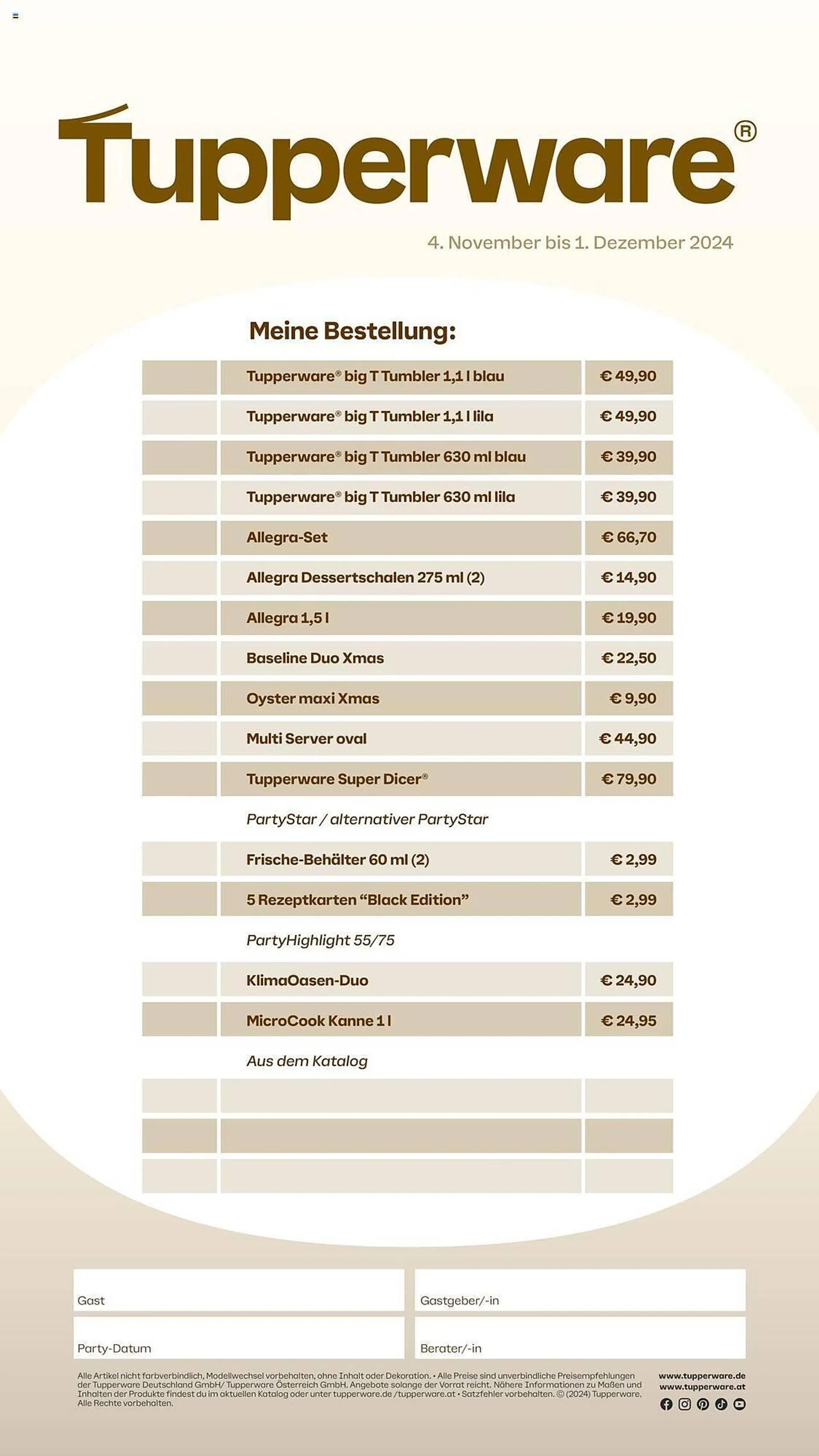 Tupperware Prospekt von 4. November bis 1. Dezember 2024 - Prospekt seite 16