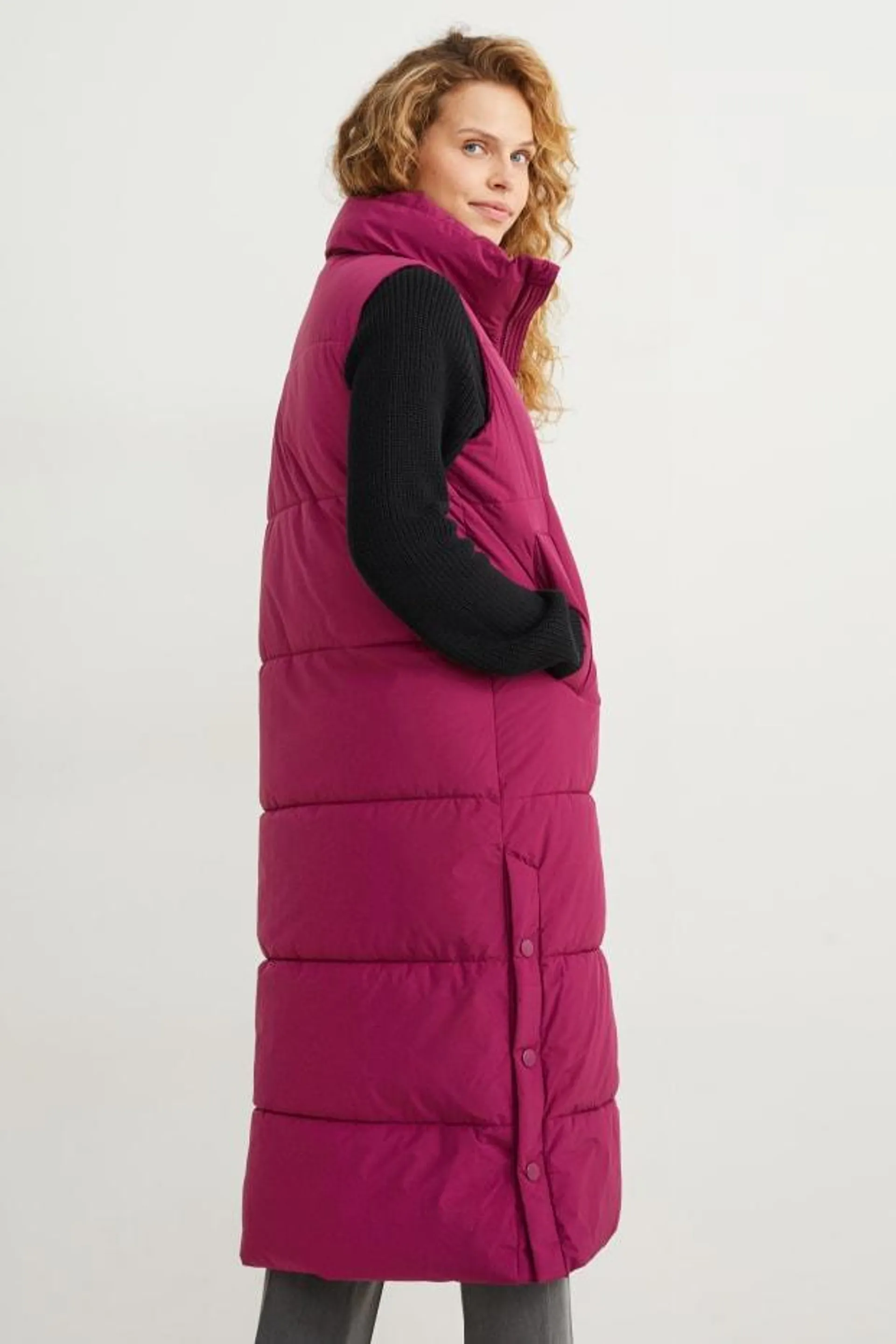 Long quilted gilet