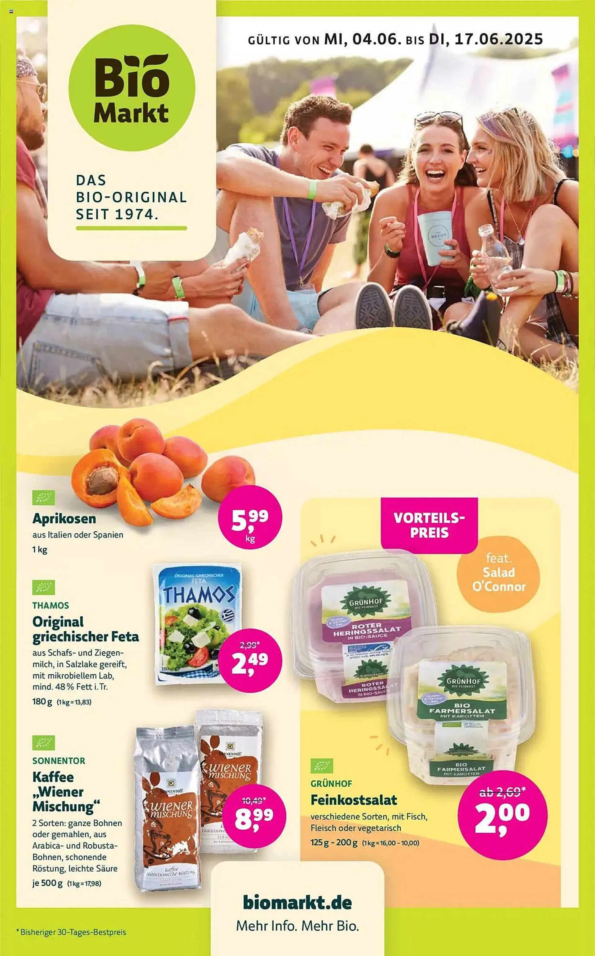 Biomarkt Prospekt von 4. Juni bis 17. Juni 2025 - Prospekt seite 1