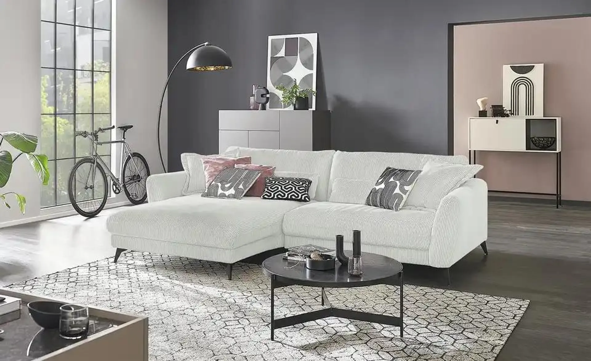 Ecksofa Cordstoff Amina