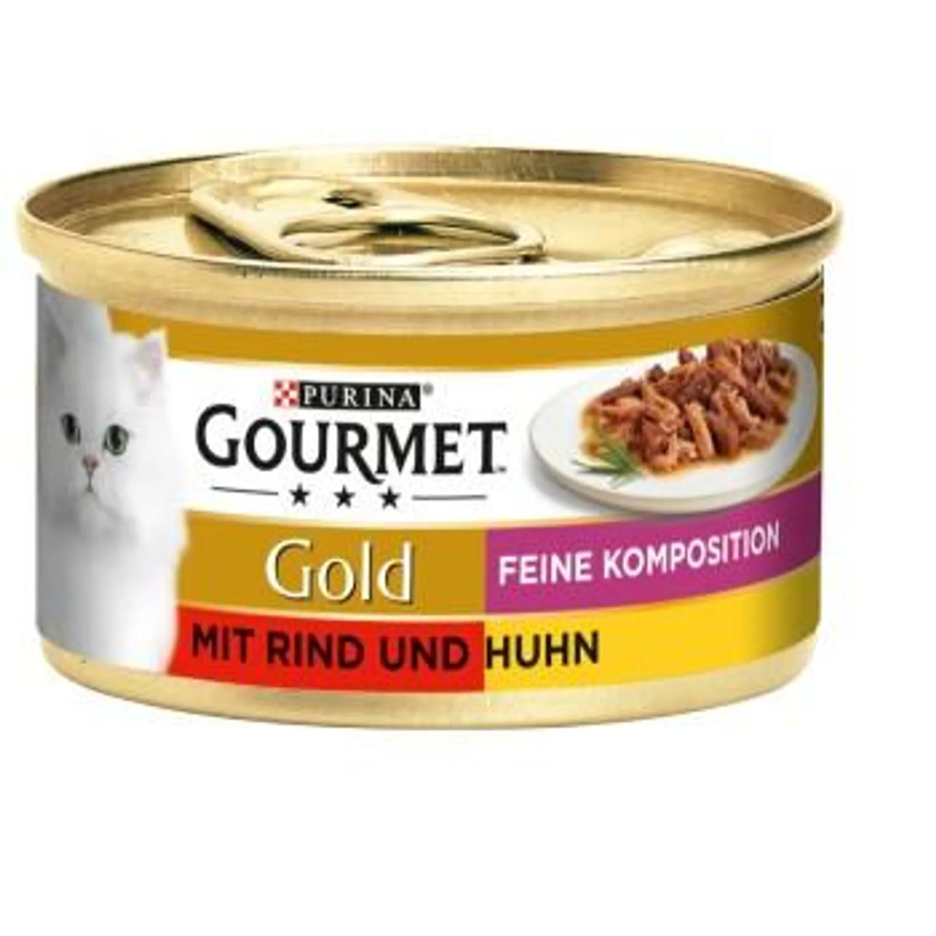 GOURMET Gold Feine Komposition 12x85g Rind & Huhn