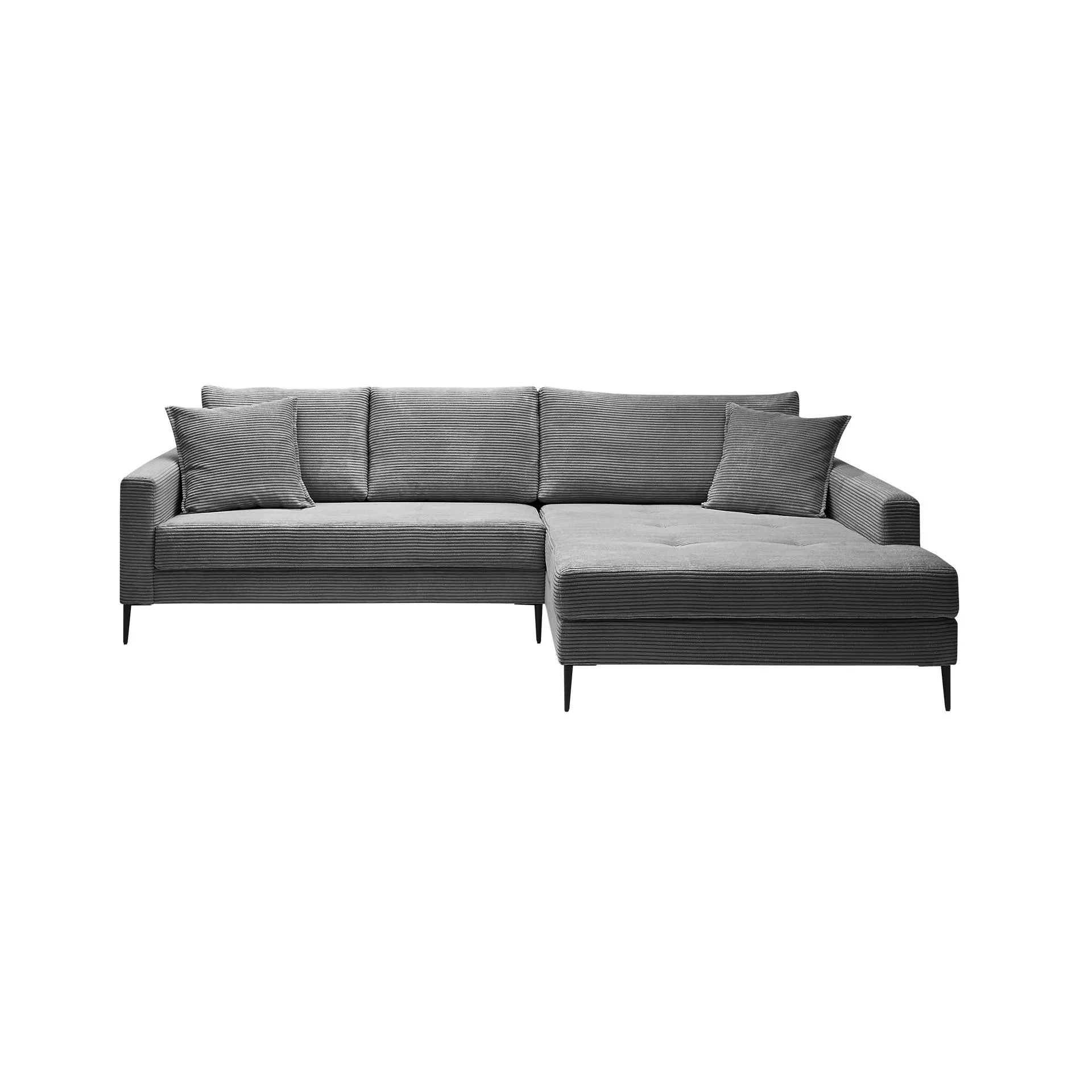 Ecksofa Sunset Bezug Graphit Ottomane links