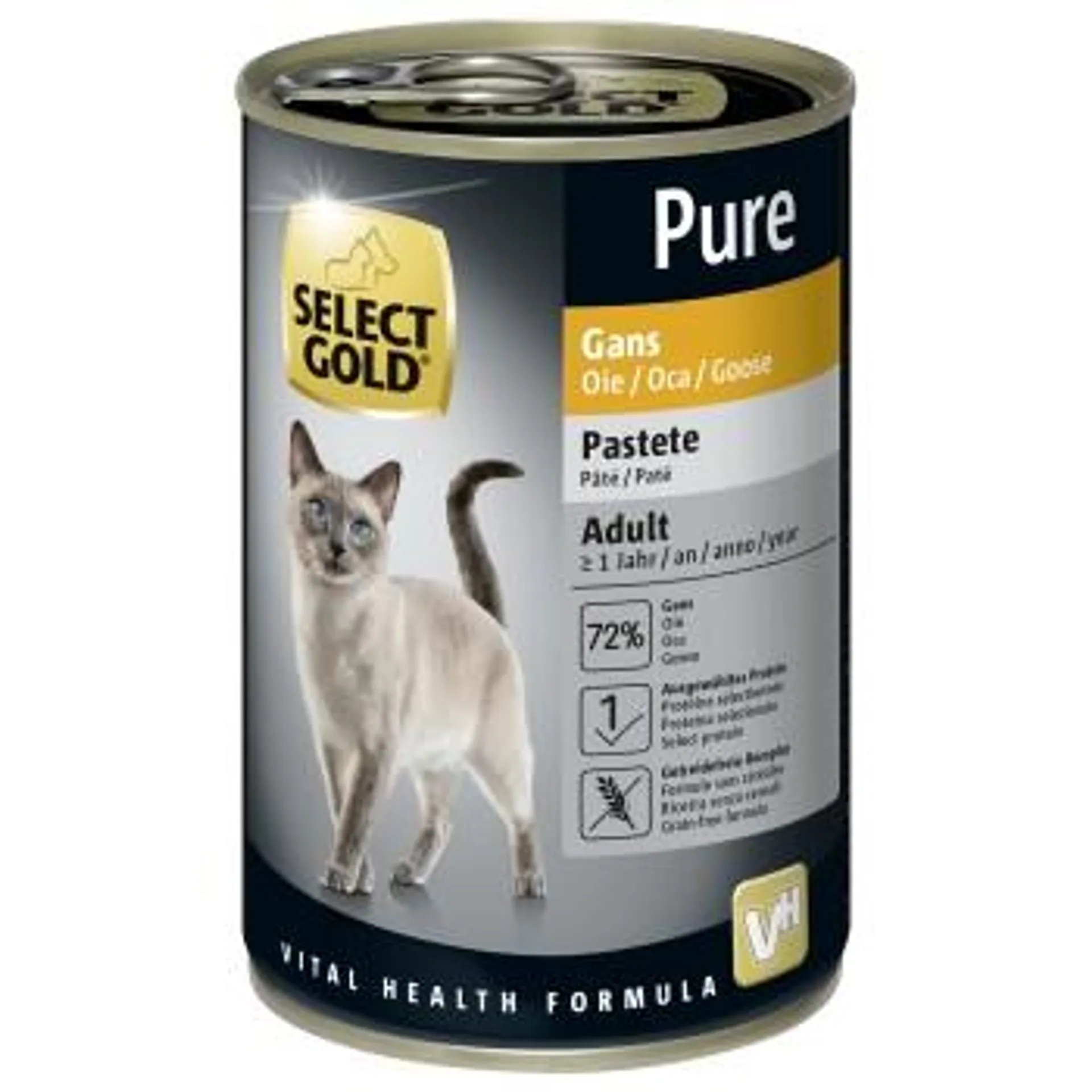 SELECT GOLD Pure Adult Paté Gans 6x400 g