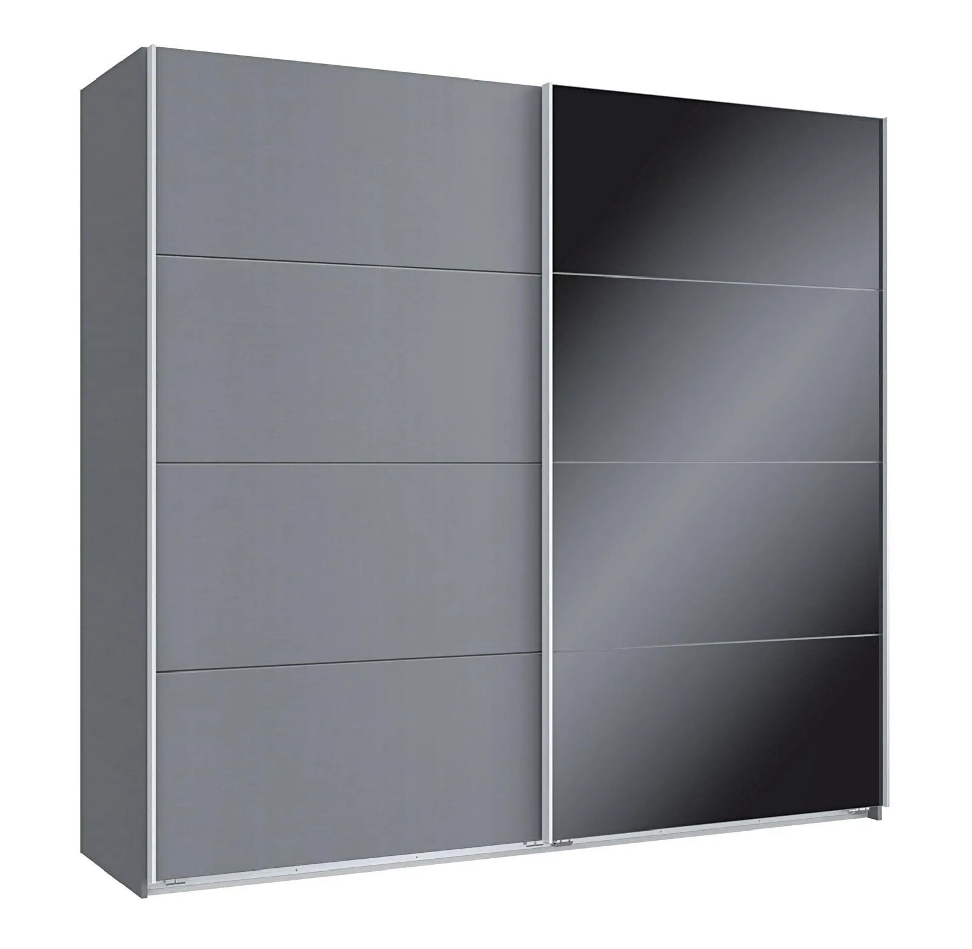 Schwebetürenschrank Easy Plus Graphit/Schwarz ca. 225 x 210 x 65 cm