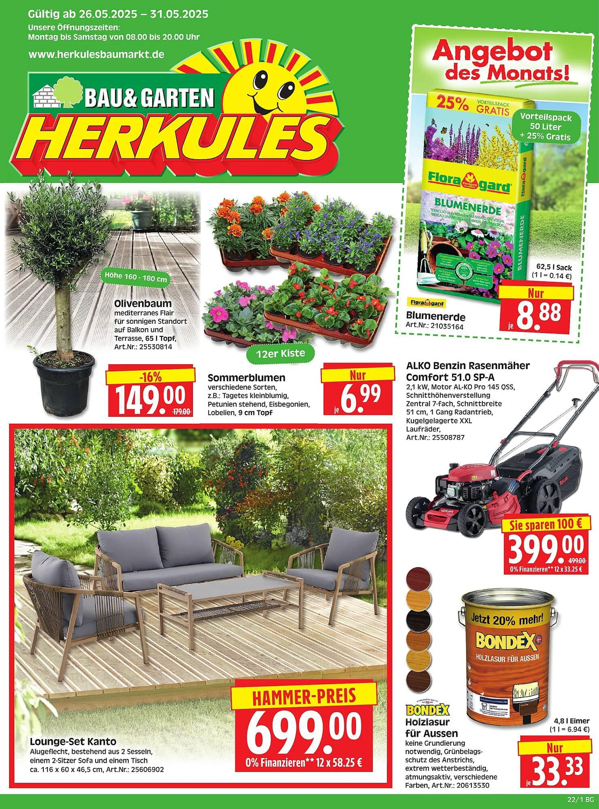 Herkules Baumarkt Prospekt von 26. Mai bis 2. Juni 2025 - Prospekt seite 1