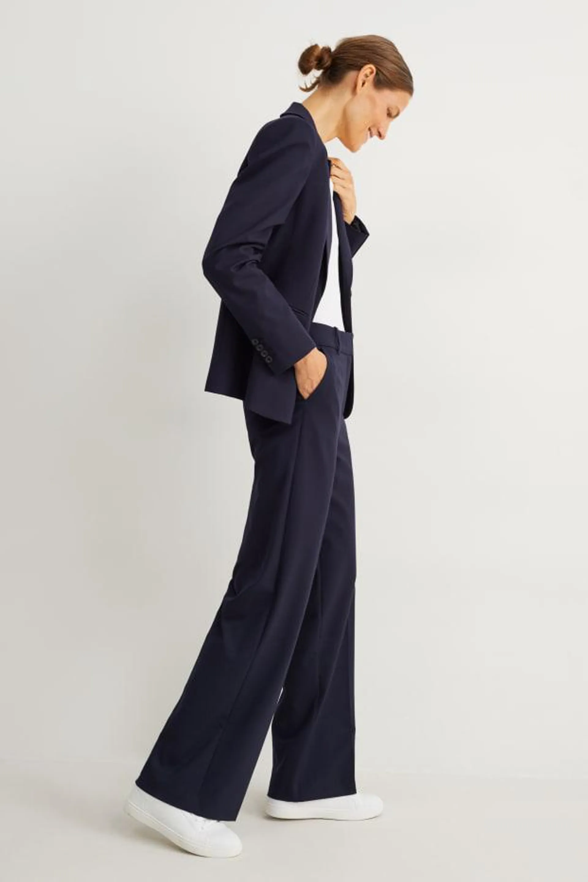 Business trousers - high waist - wide leg - Mix & match