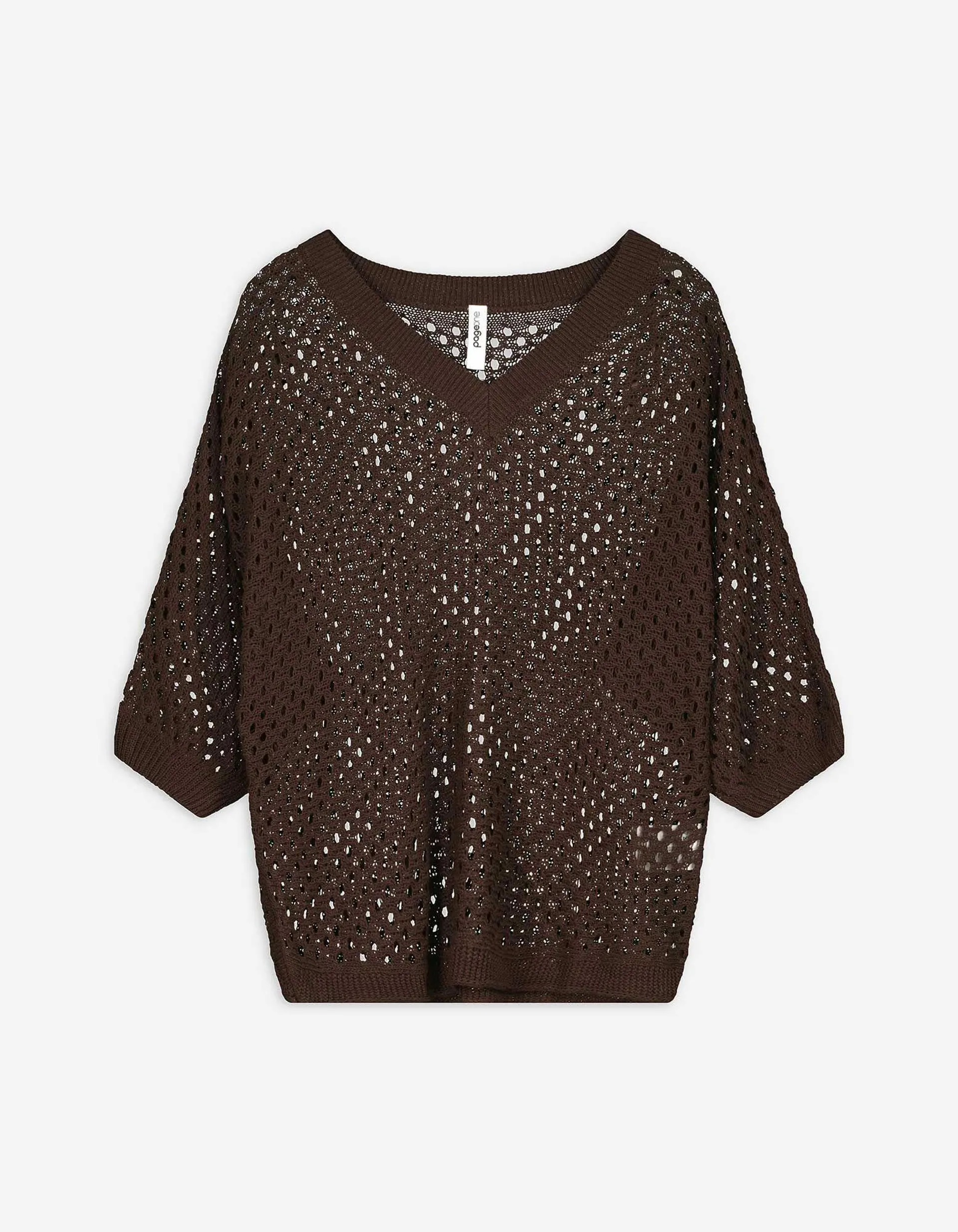 Maglione - Maniche a pipistrello - marrone scuro