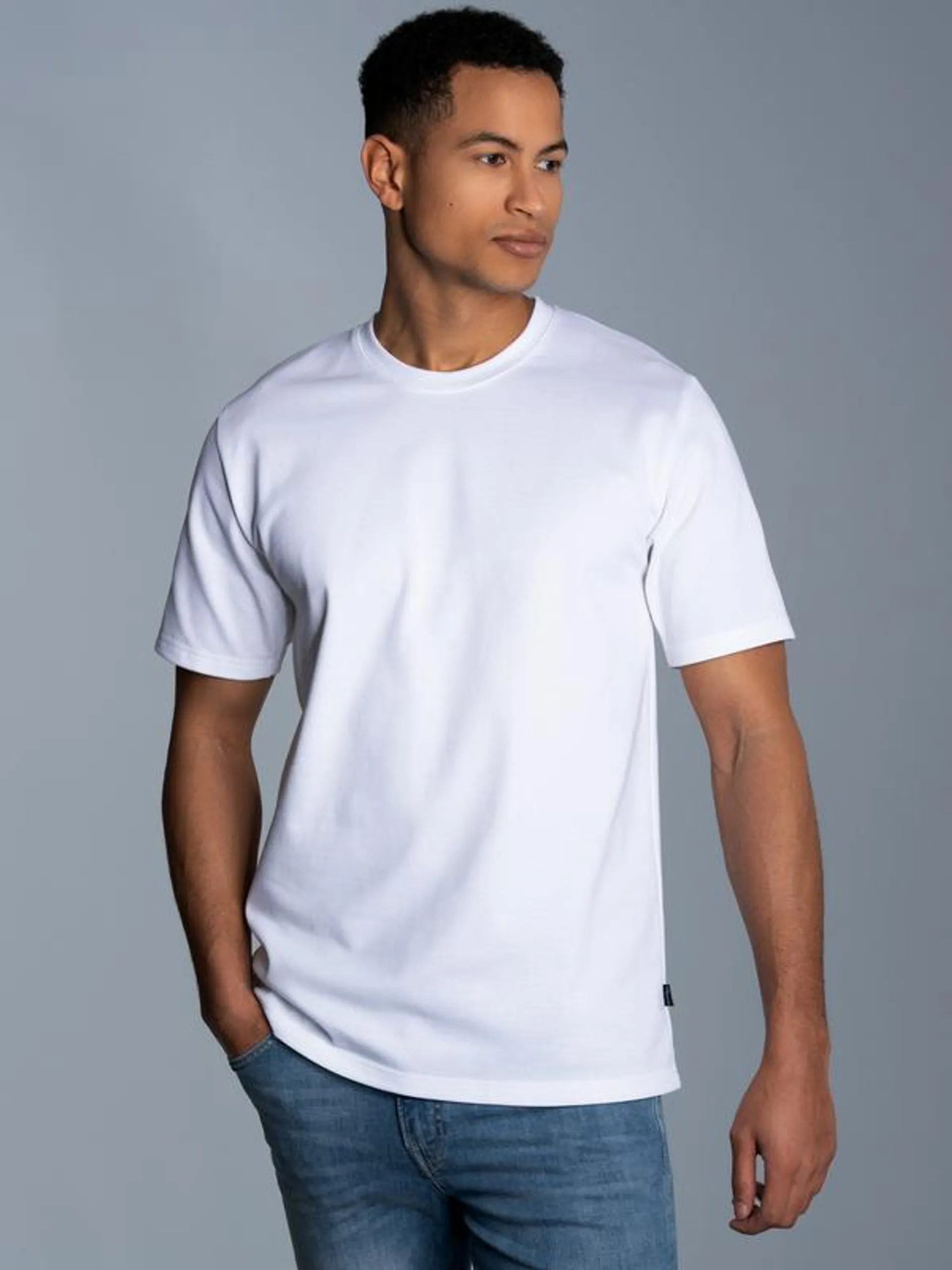 T-Shirt in Piqué-Qualität Weiss