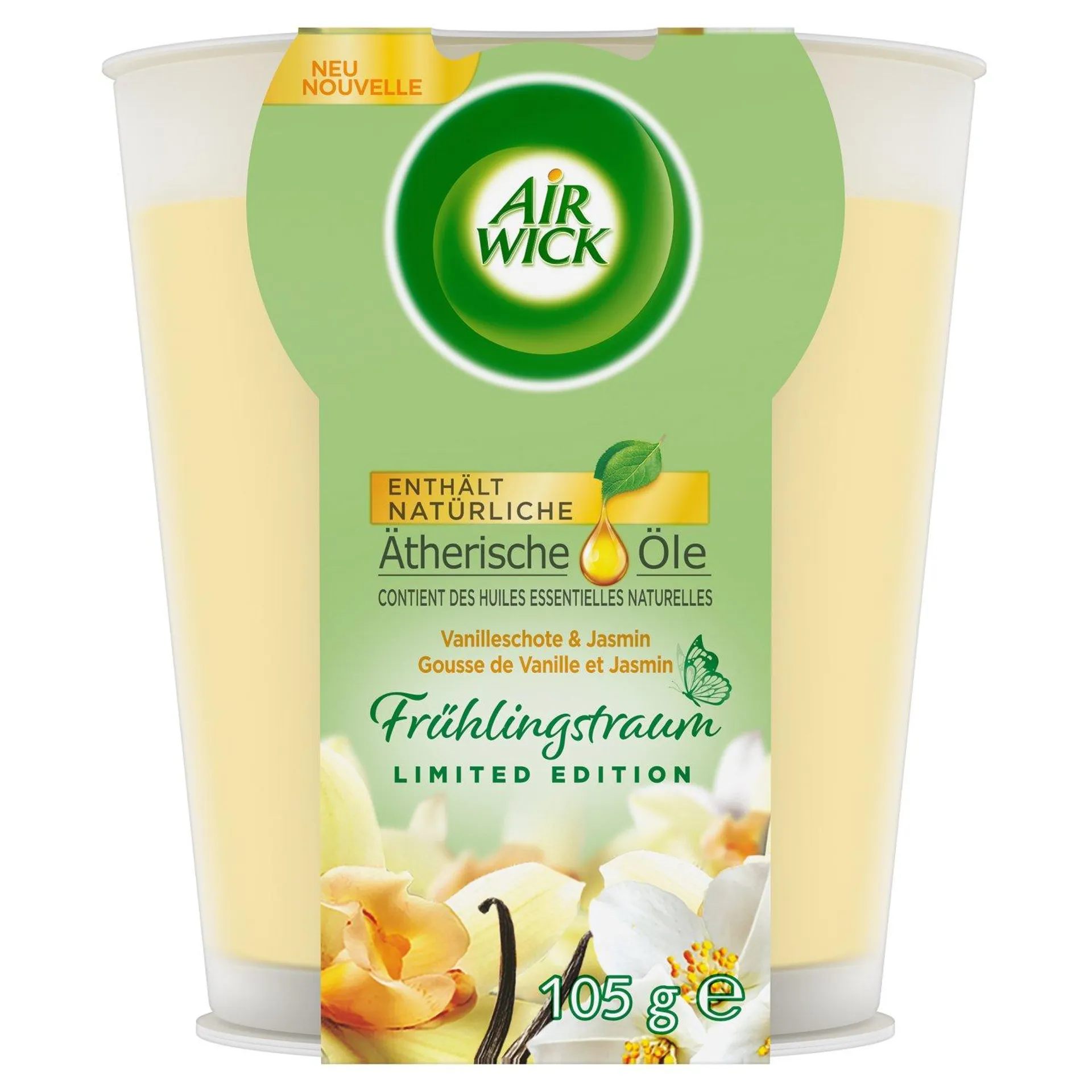 Air Wick Duftkerze Frühlingstraum Vanilleschote und Jasmin 105g