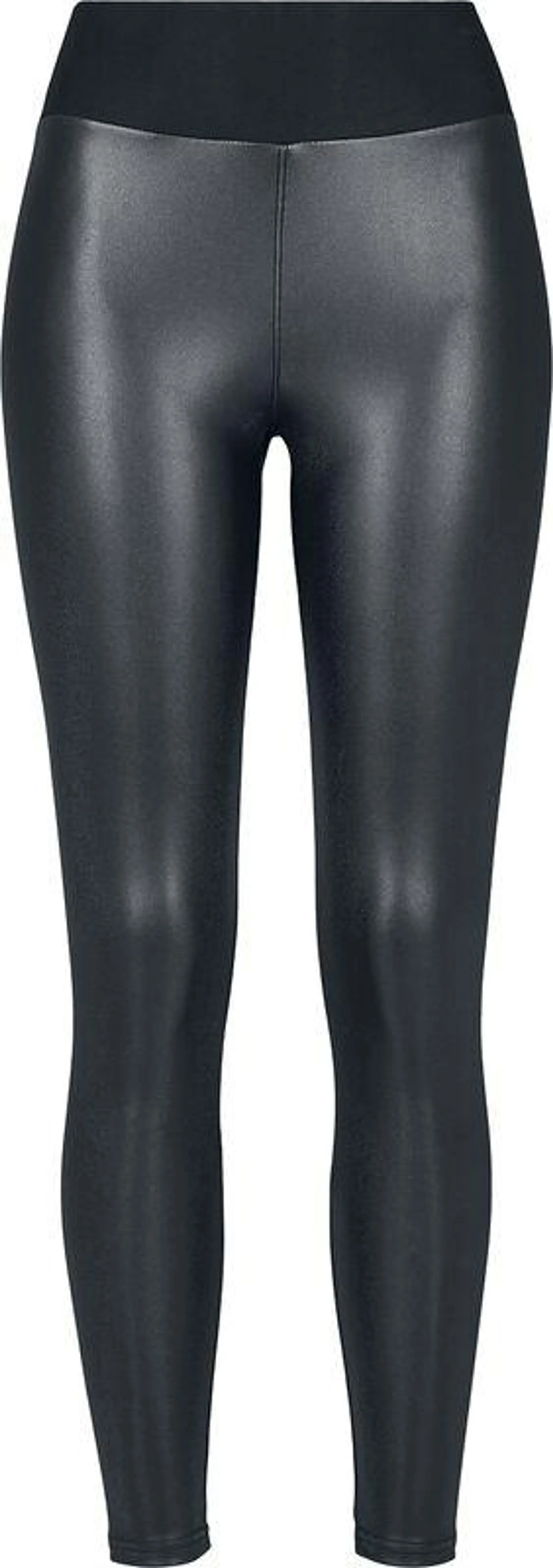 "Ladies Faux Leather High Waist Leggings" Leggings schwarz von Urban Classics