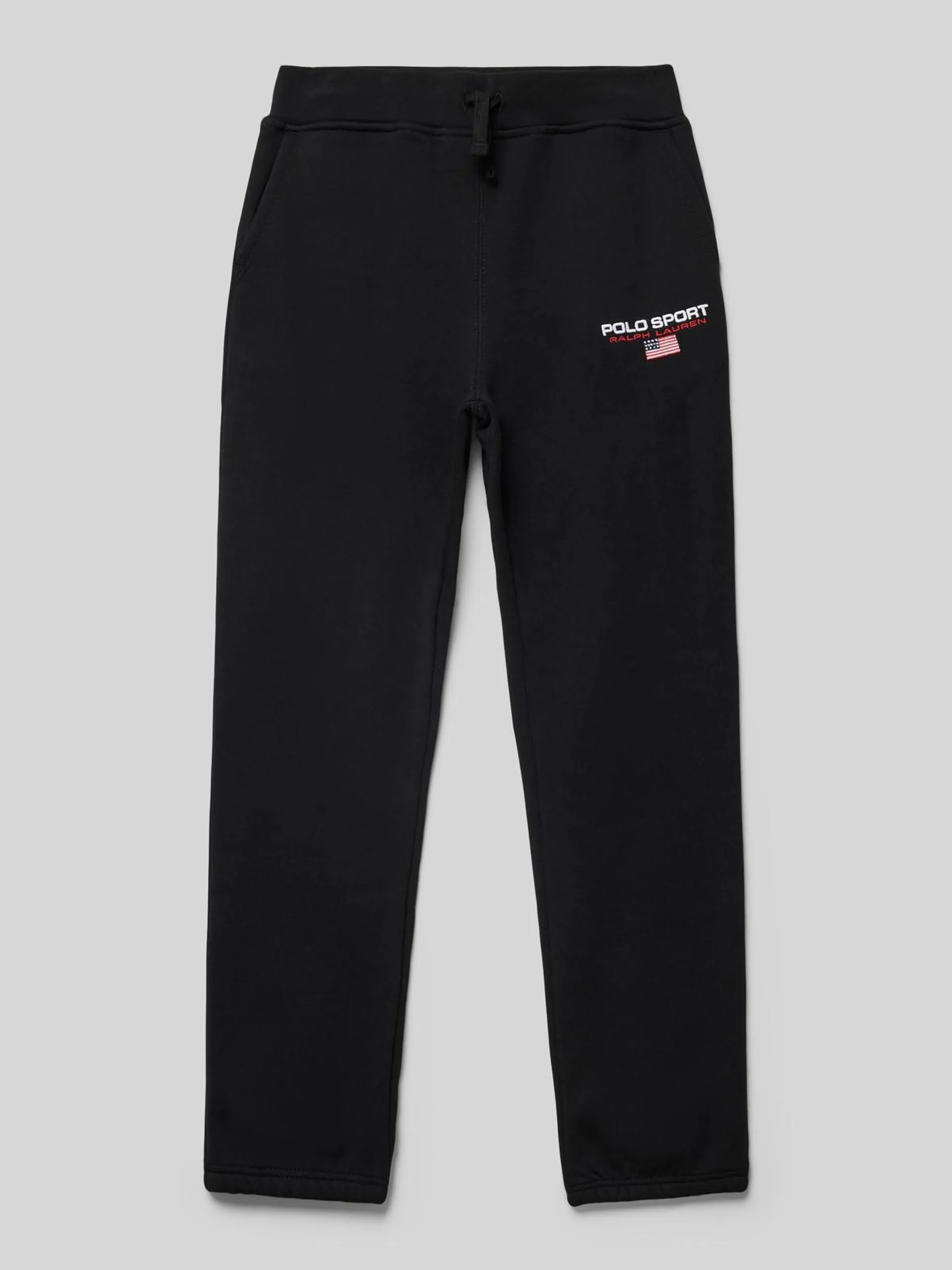 Sweatpants mit Label-Stitching in black