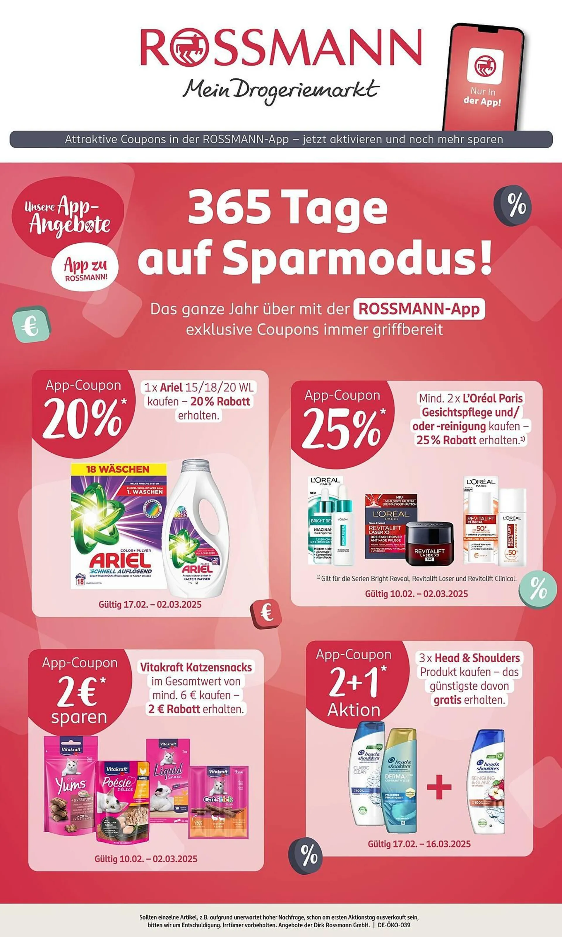 Rossmann Prospekt von 17. Februar bis 21. Februar 2025 - Prospekt seite 1