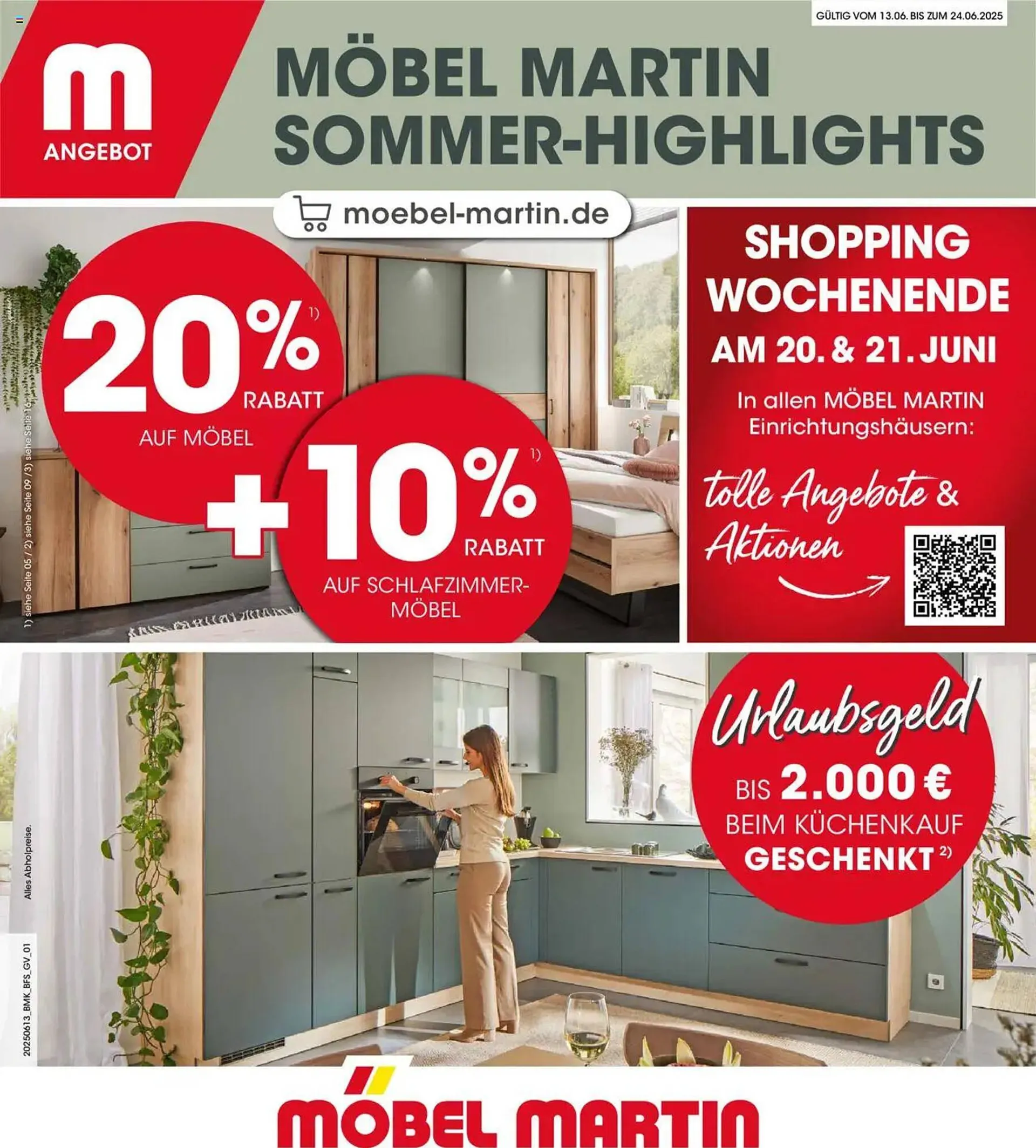Möbel Martin Prospekt von 14. Juni bis 24. Juni 2025 - Prospekt seite 1