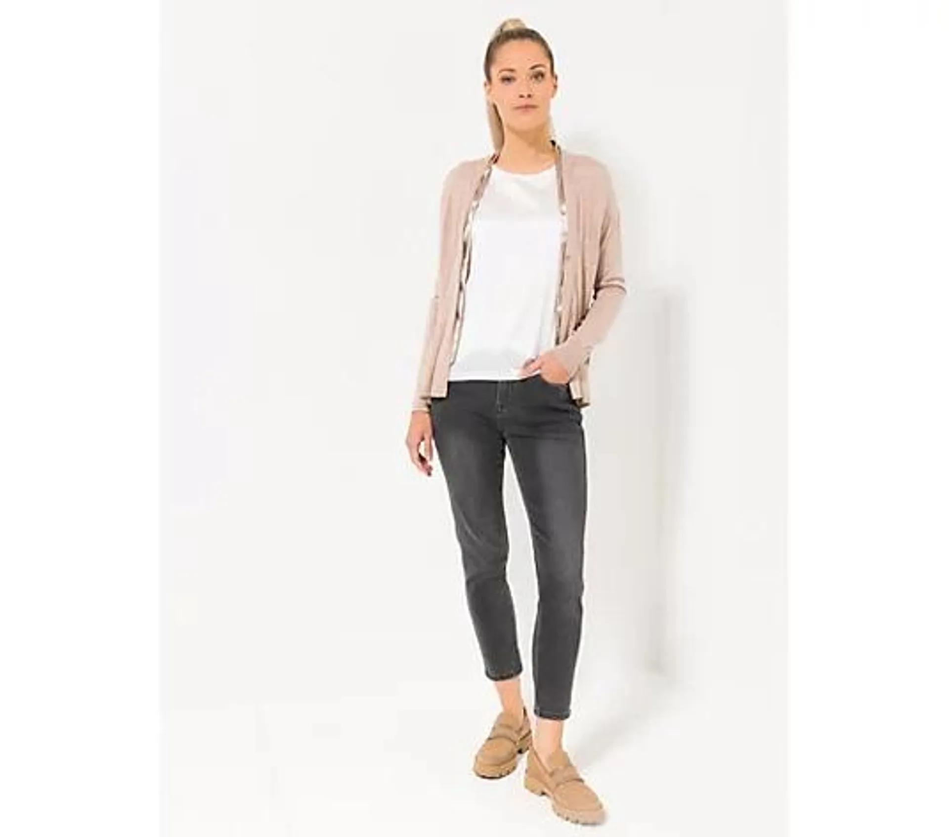 STEFFEN SCHRAUT Cardigan, 1/1-Arm Satin-Blende Taschen figurumspielend
