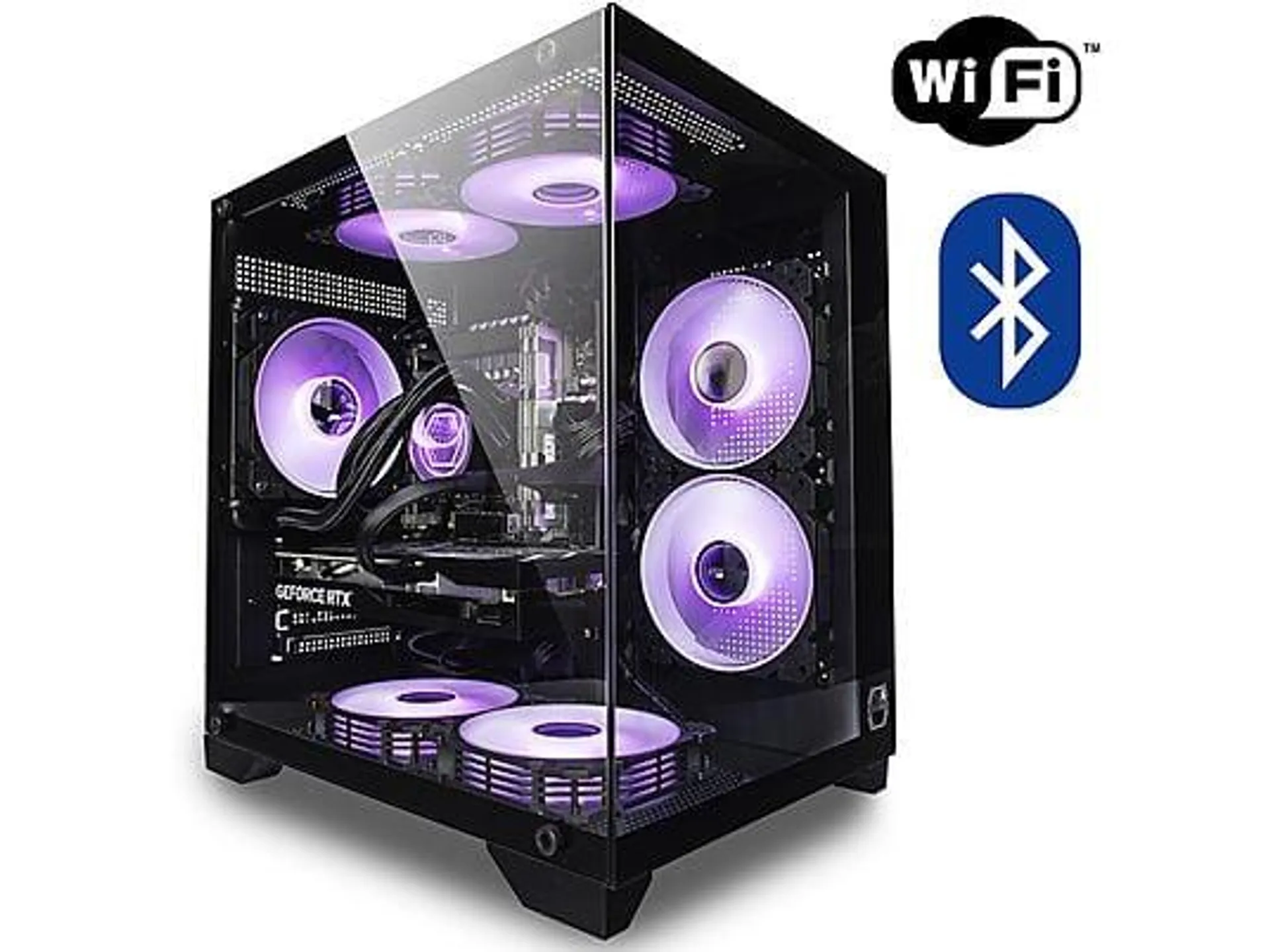 INTEL VENOM Black Wasserkühlung, ARGB, WLAN + Bluetooth, Gaming PC mit Intel®, 64 GB RAM, 500 GB SSD, NVIDIA GeForce RTX™ 3050, Windows 11 Pro (64 Bit)