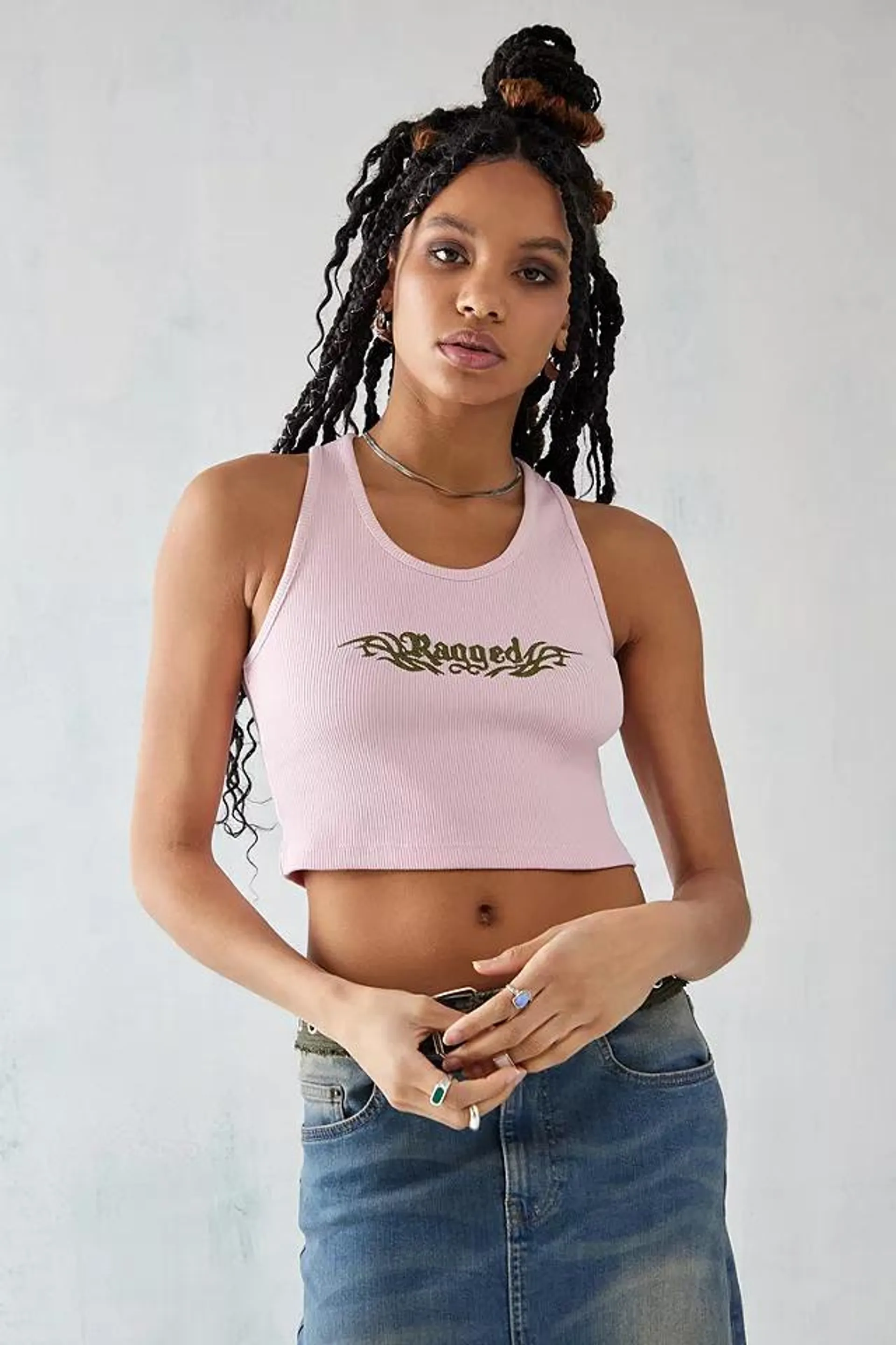 The Ragged Priest UO Exclusive – Tanktop mit Logo in Rosa