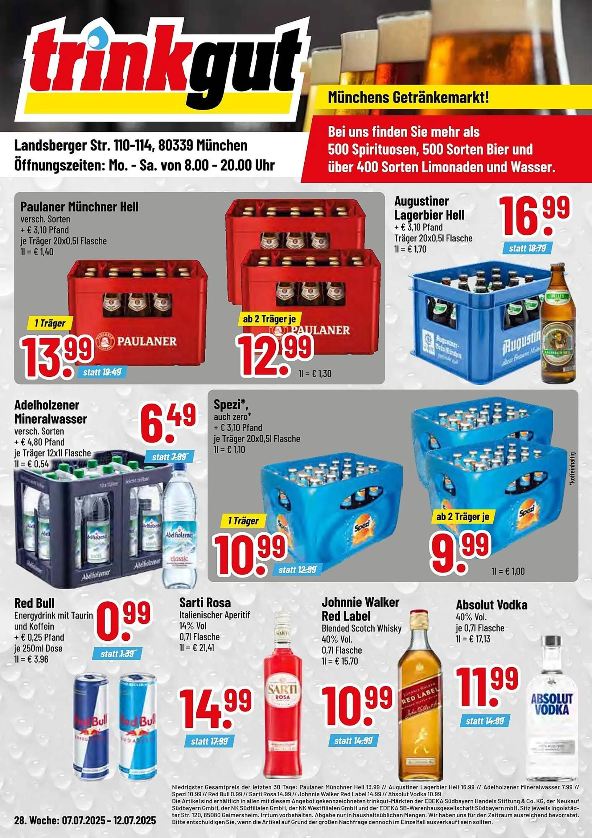 trinkgut Prospekt von 7. Juli bis 12. Juli 2025 - Prospekt seite 1
