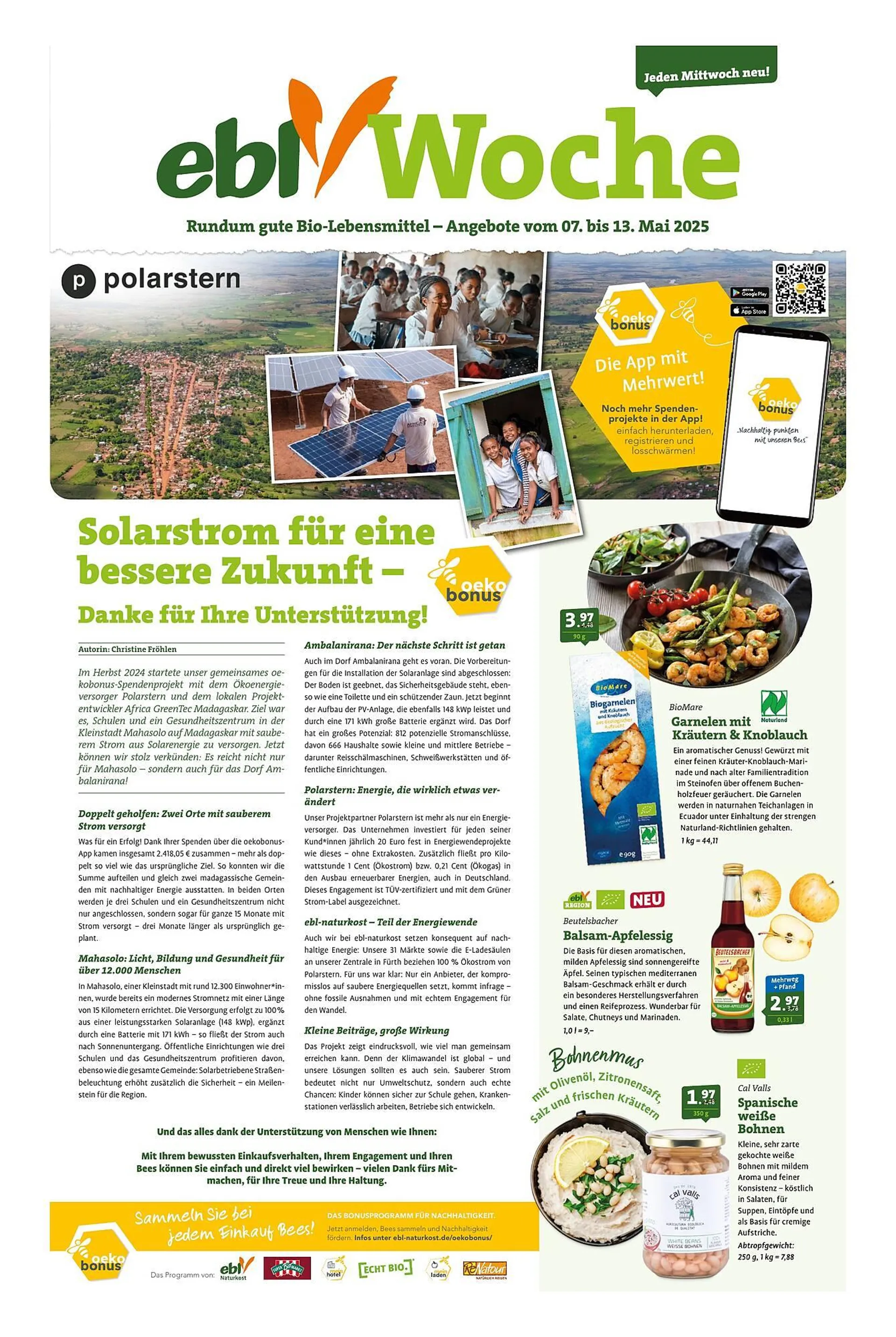 Ebl Naturkost Prospekt von 7. Mai bis 13. Mai 2025 - Prospekt seite 1