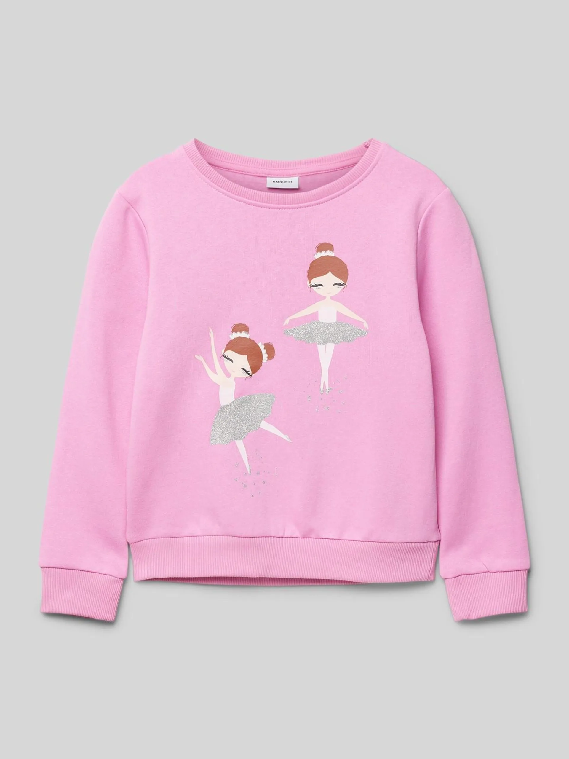 Sweatshirt mit Motiv-Print Modell 'FOMIANA' in rosa