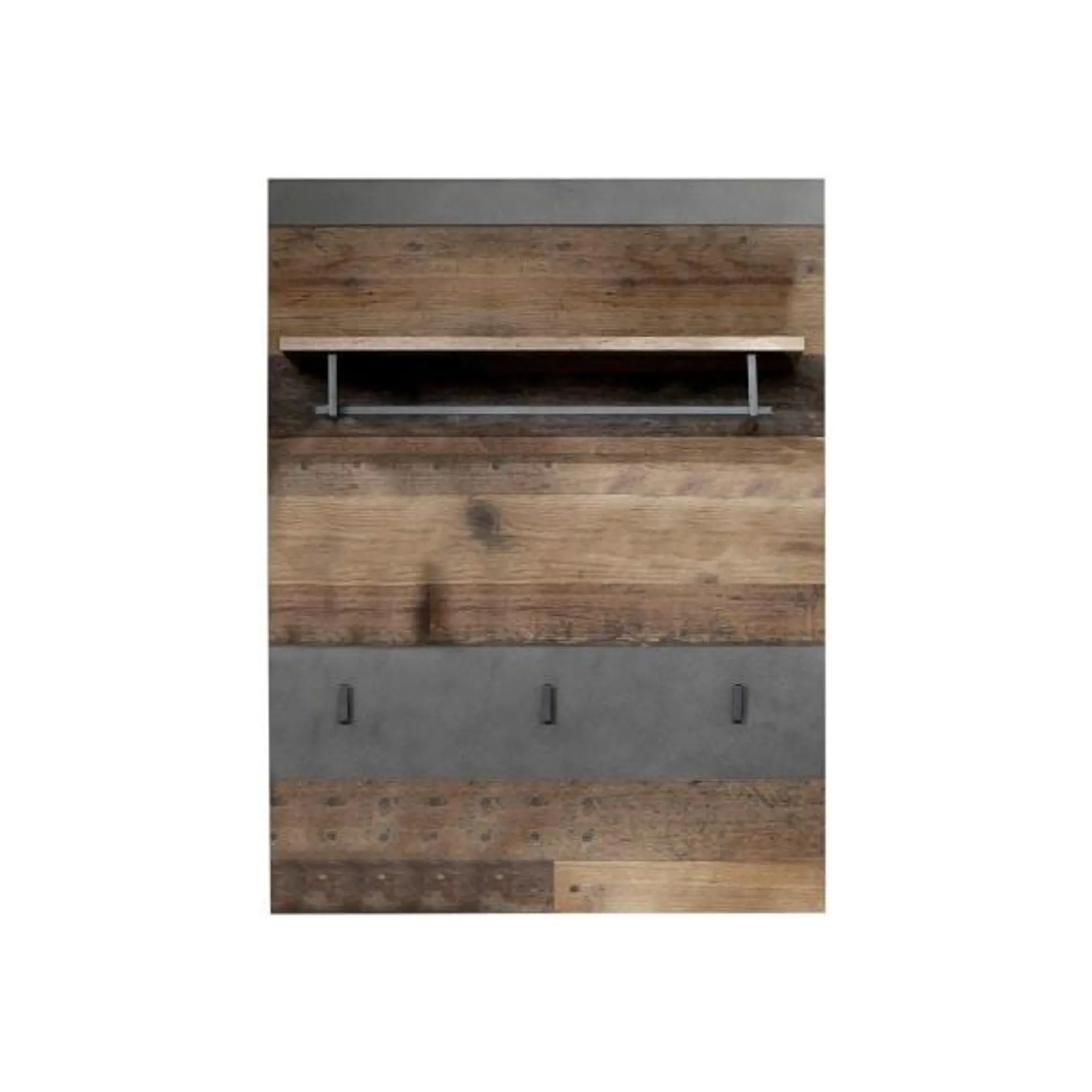 Garderobenpaneel Indy Old Wood/Grau ca. 80 x 106 x 28 cm