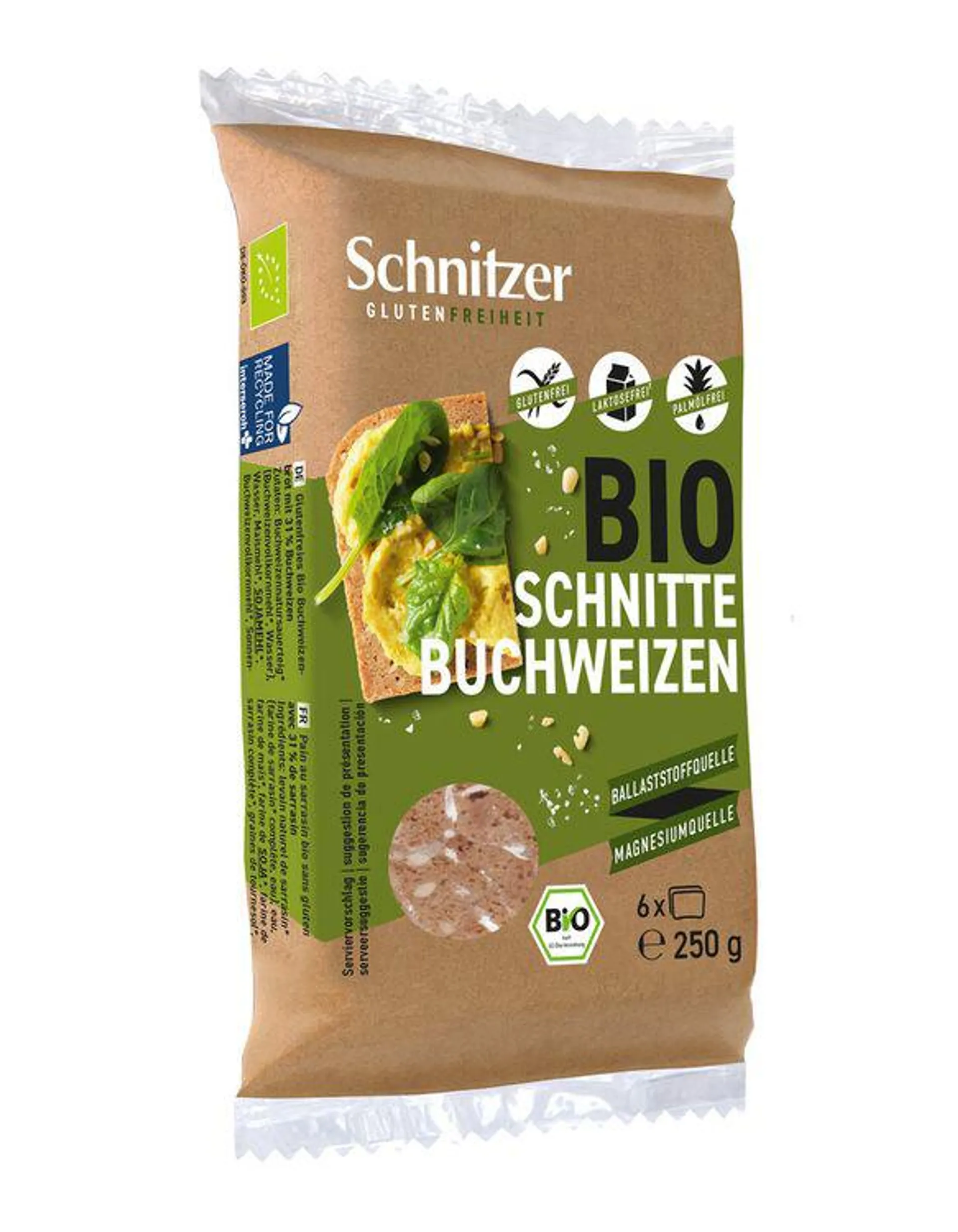 Schnitzer - Bio Schnitte Buchweizen, glutenfrei, 250g