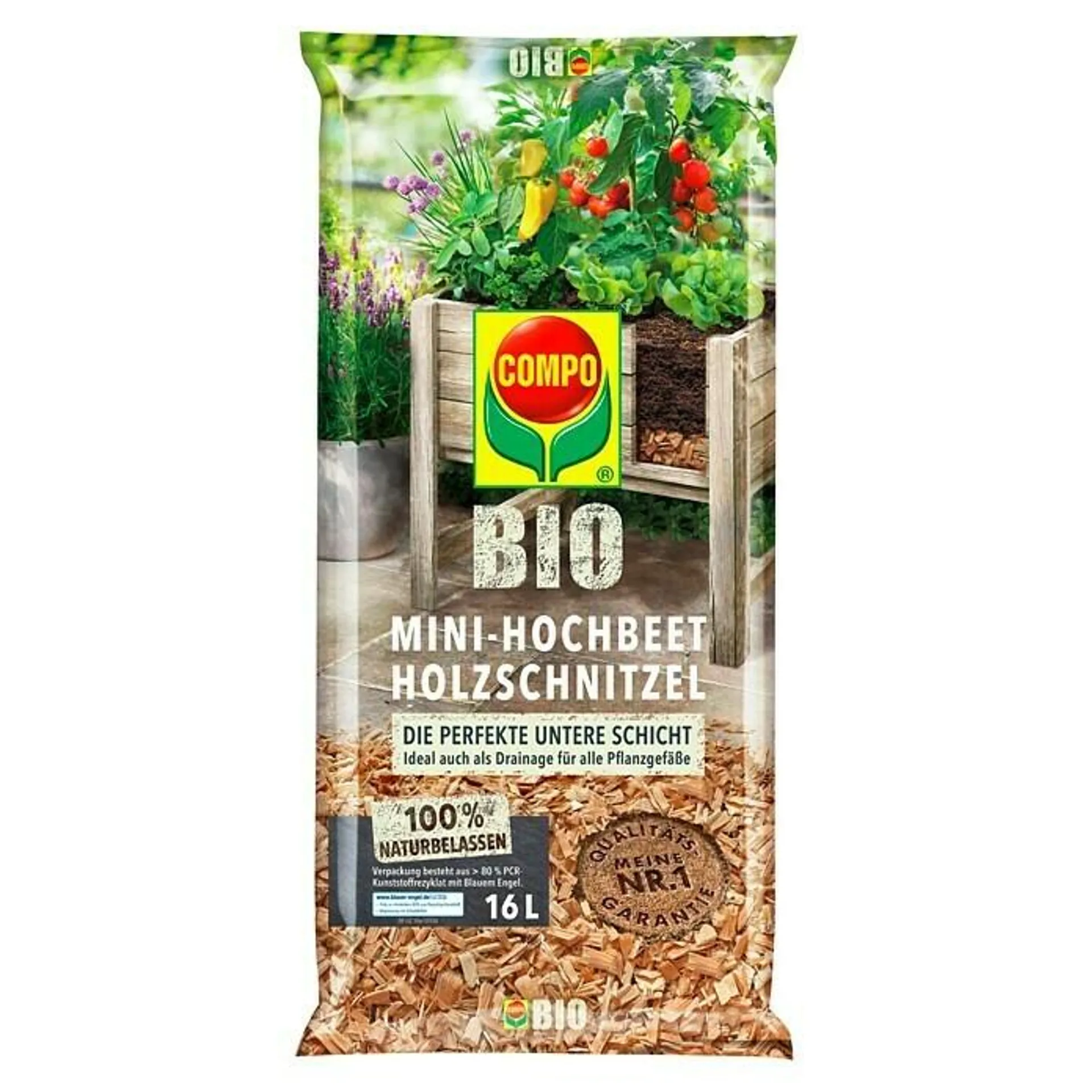 Compo Hochbeet-Grundfüllung Mini-Hochbeet Holzschnitzel