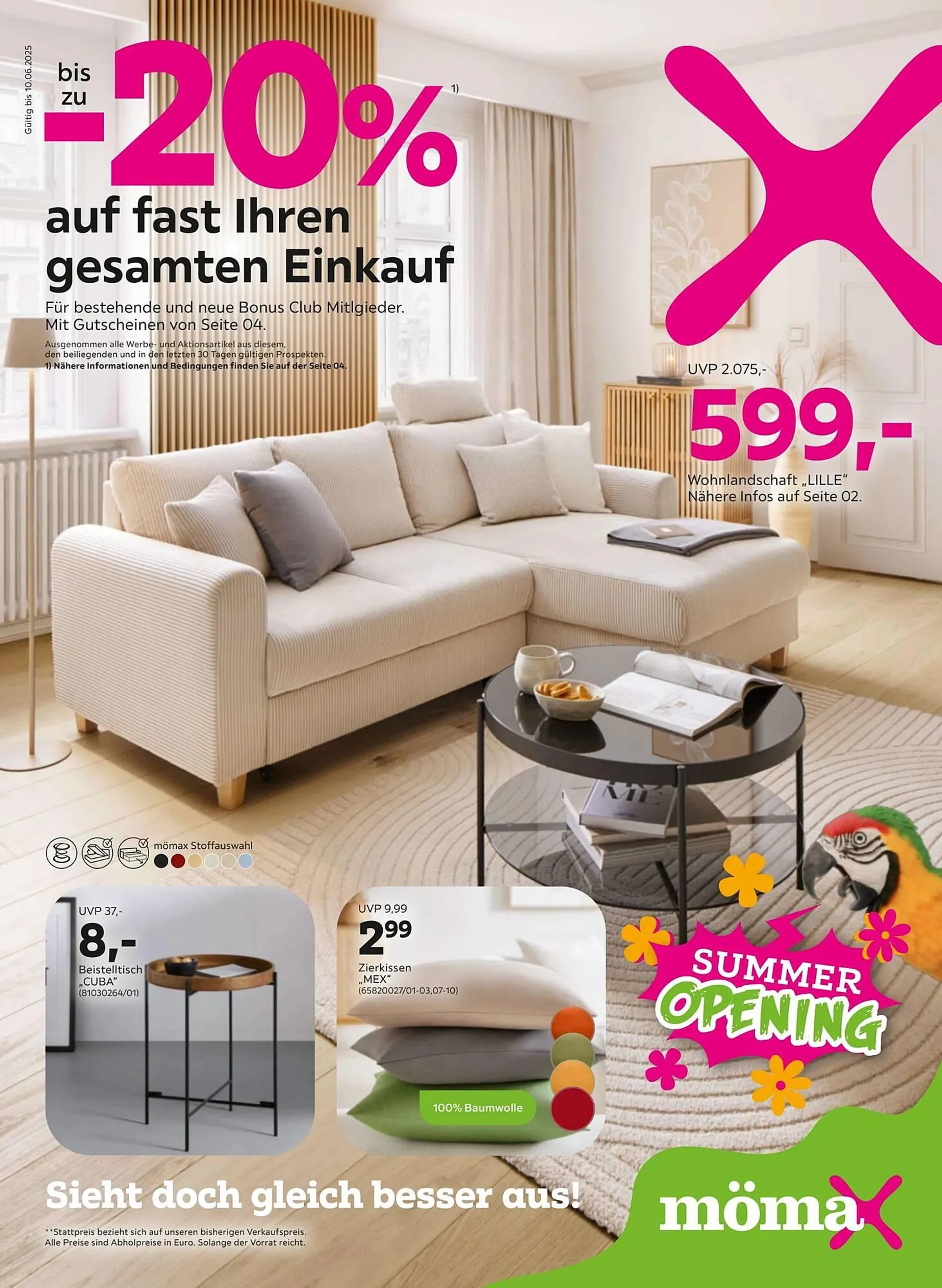 Mömax Prospekt von 2. Juni bis 11. Juni 2025 - Prospekt seite 1
