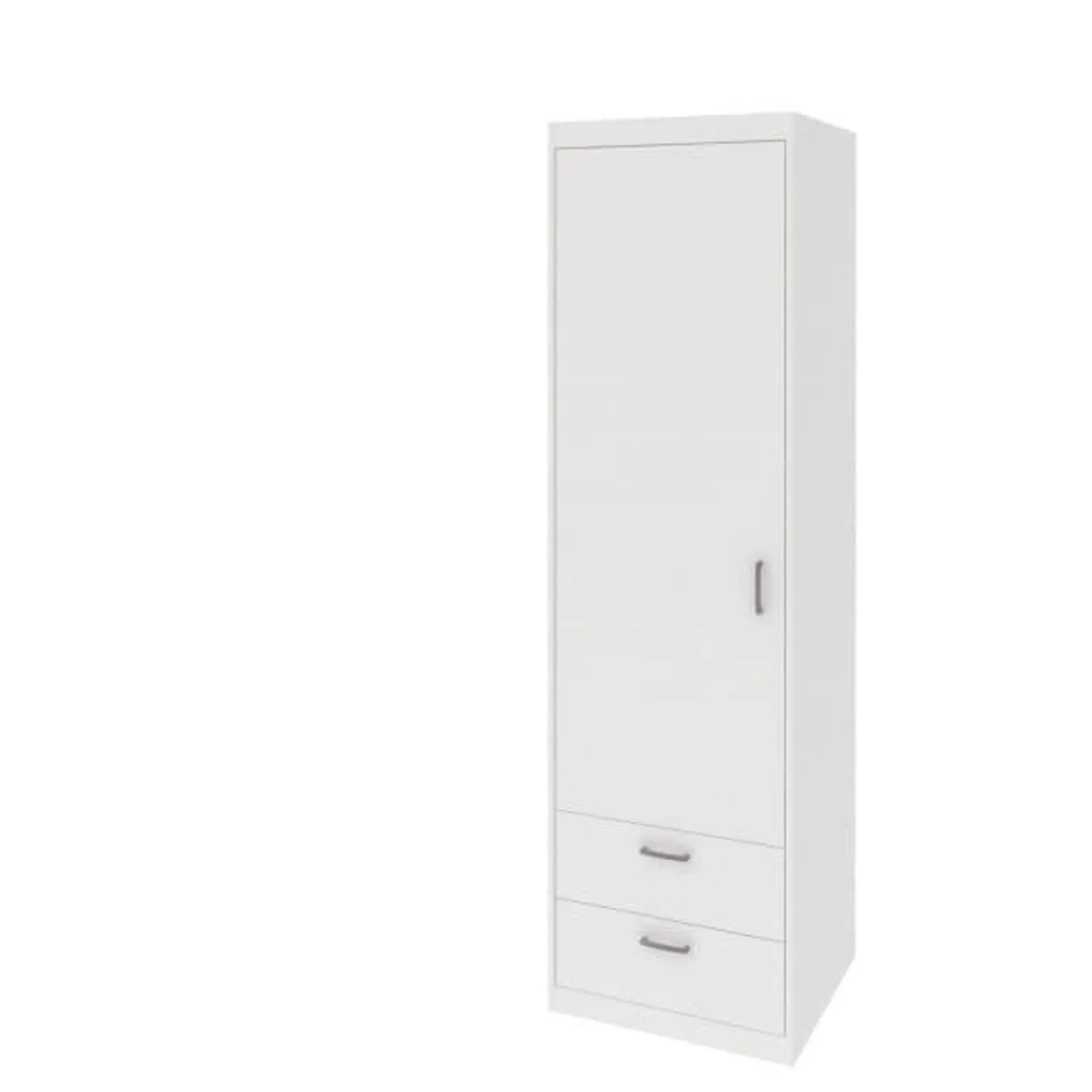 Kleiderschrank Mega Typ 14 Weiß B/H/T 55x194,4x54 cm