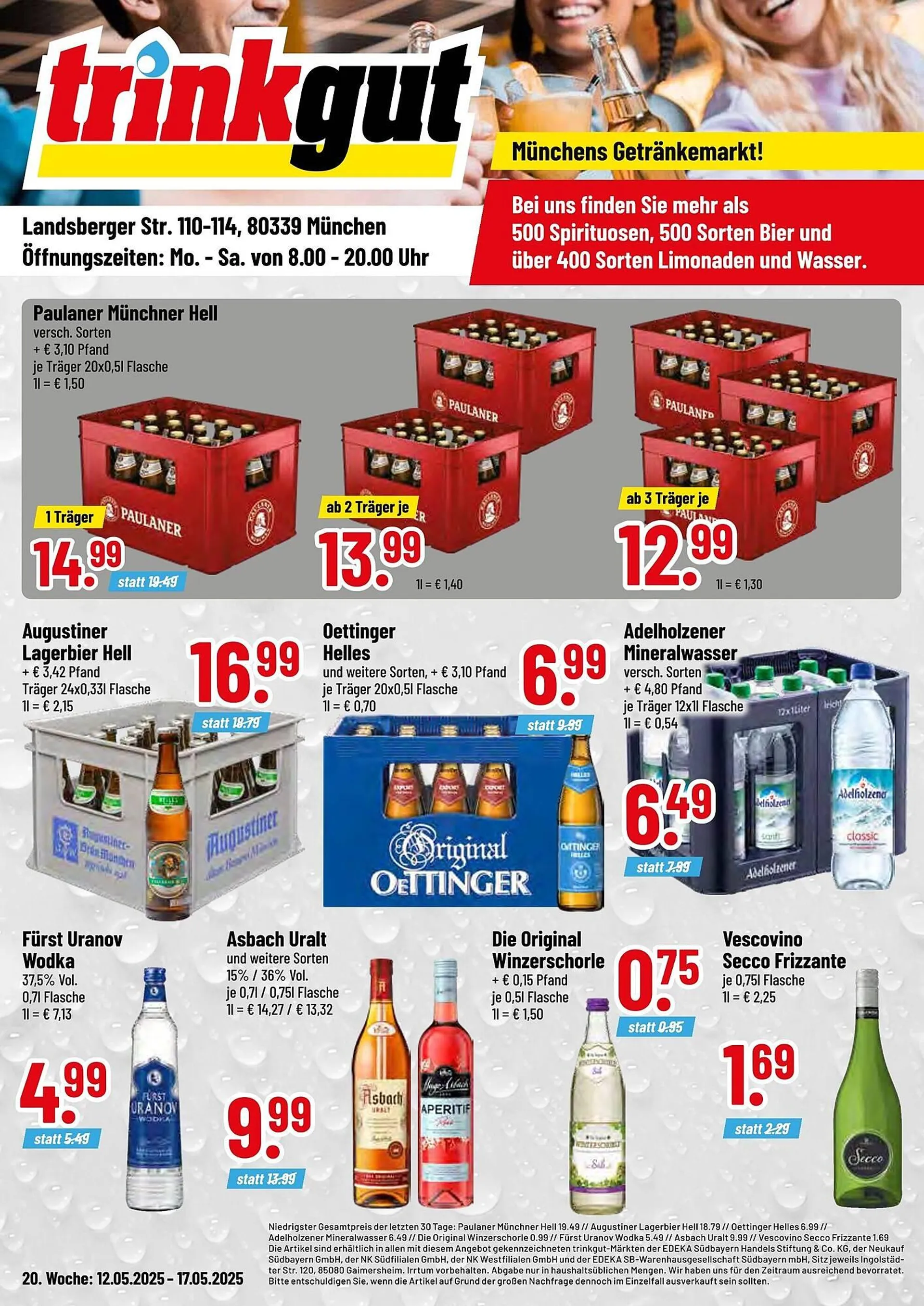 trinkgut Prospekt von 12. Mai bis 17. Mai 2025 - Prospekt seite 1