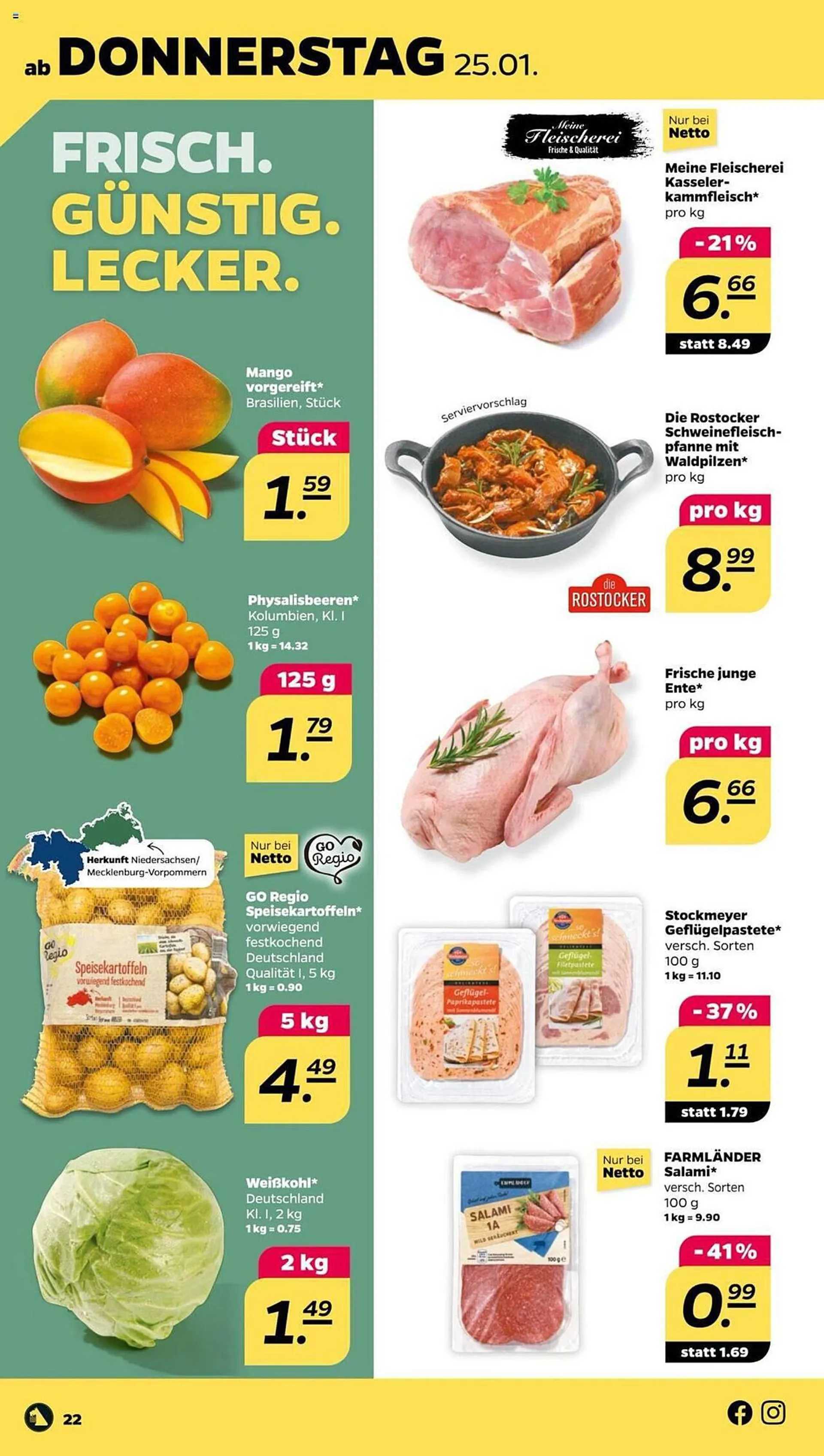 NETTO Prospekt von 22. Januar bis 27. Januar 2024 - Prospekt seite 22