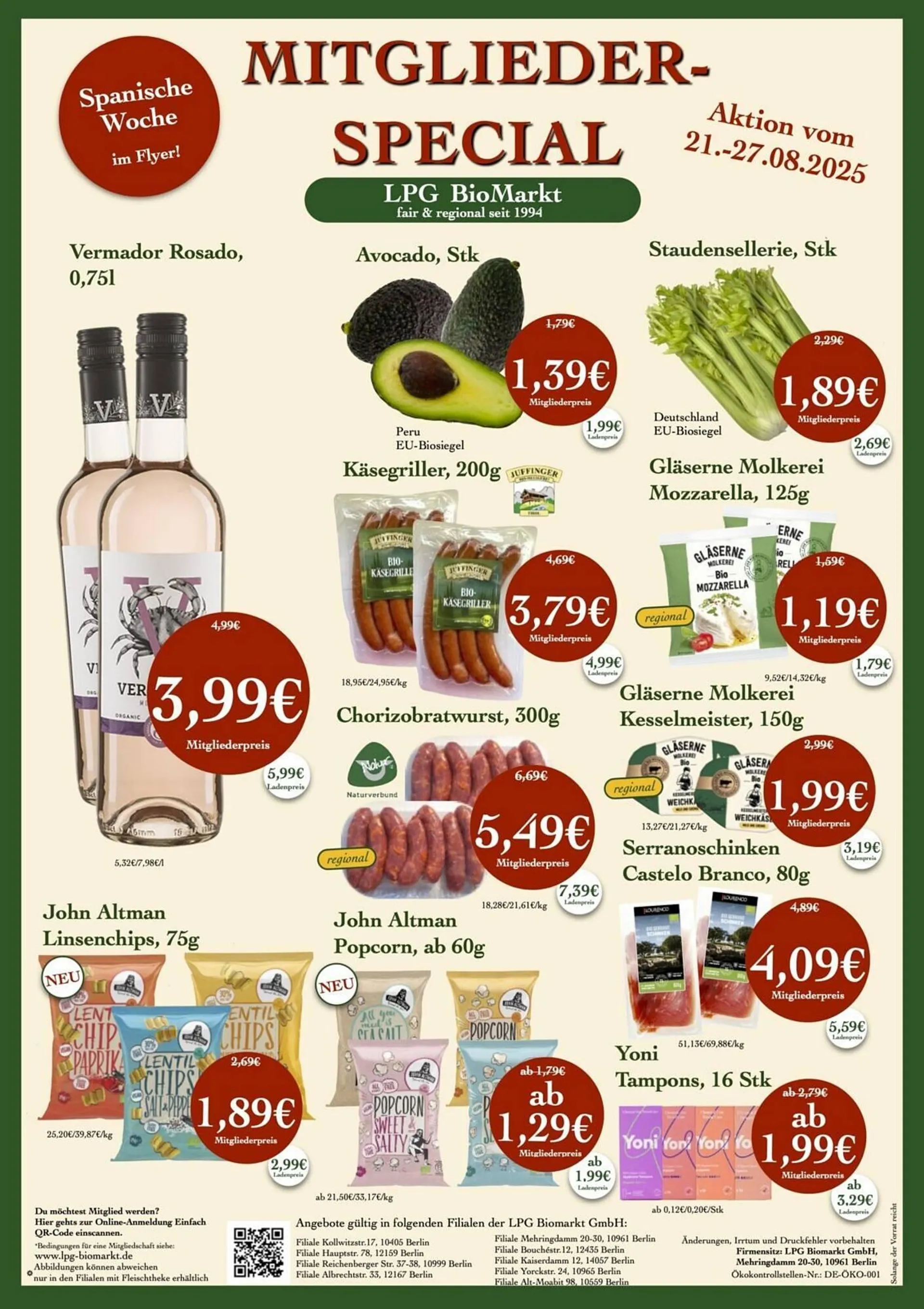LPG Biomarkt Prospekt von 21. August bis 27. August 2025 - Prospekt seite 1