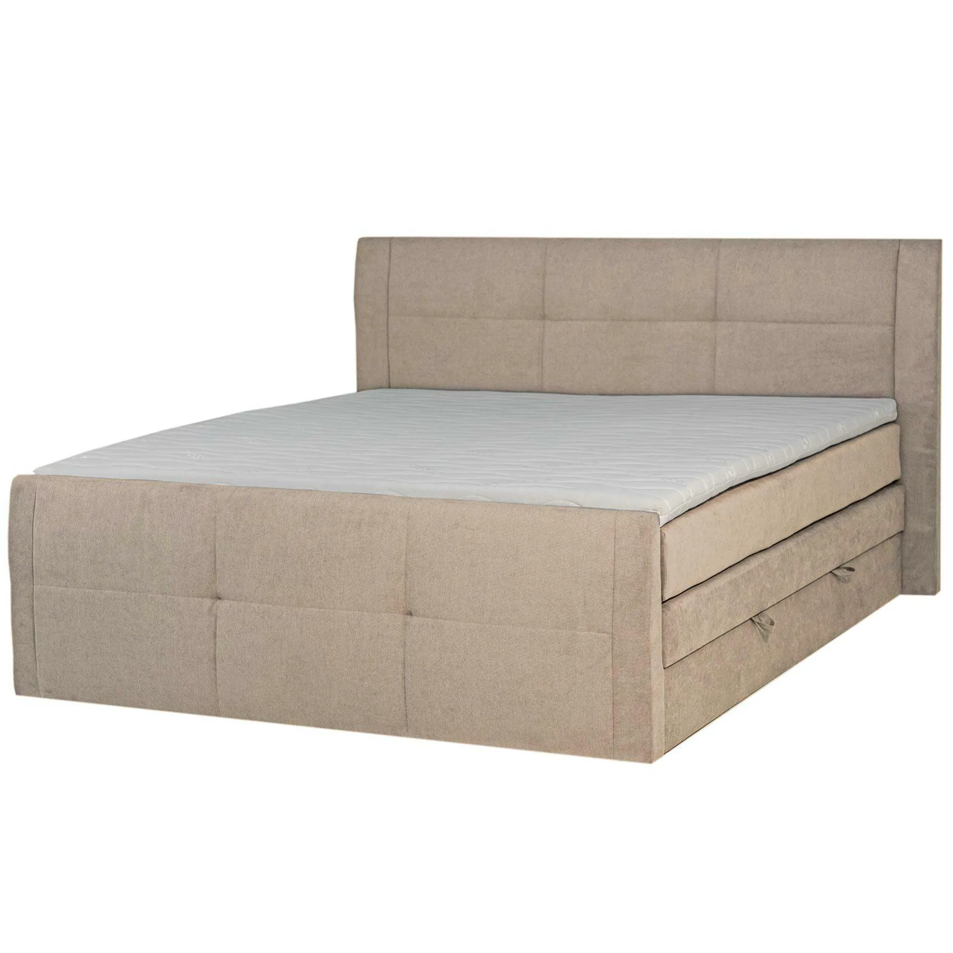 Boxspringbett - beige - mit Bettkasten - H3 - 180x200 cm