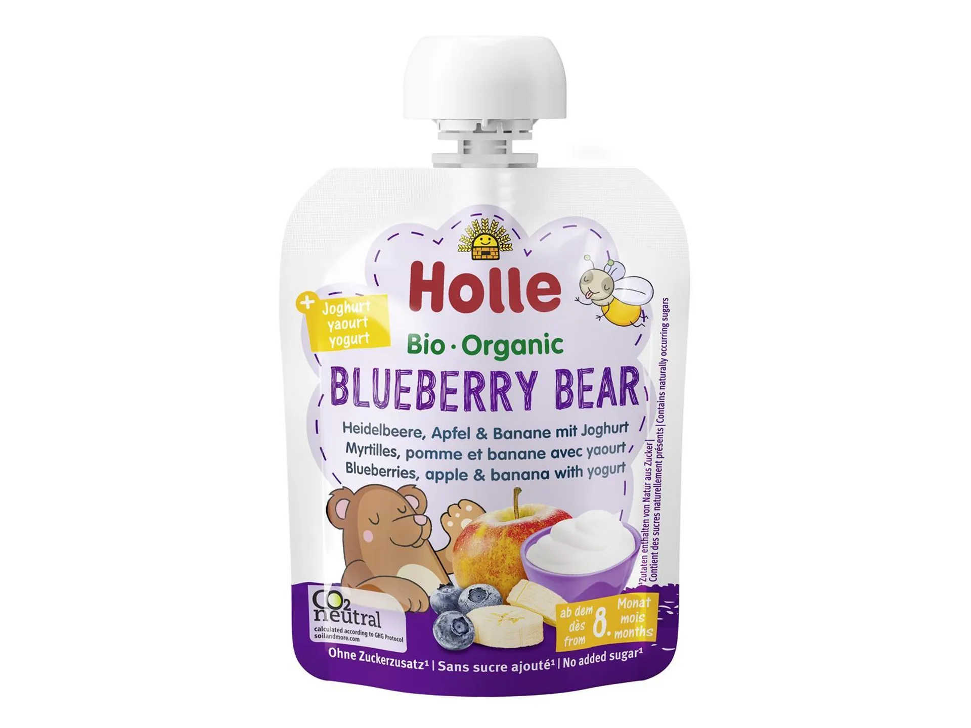 Holle Pouchy Blueberry Bear 85g