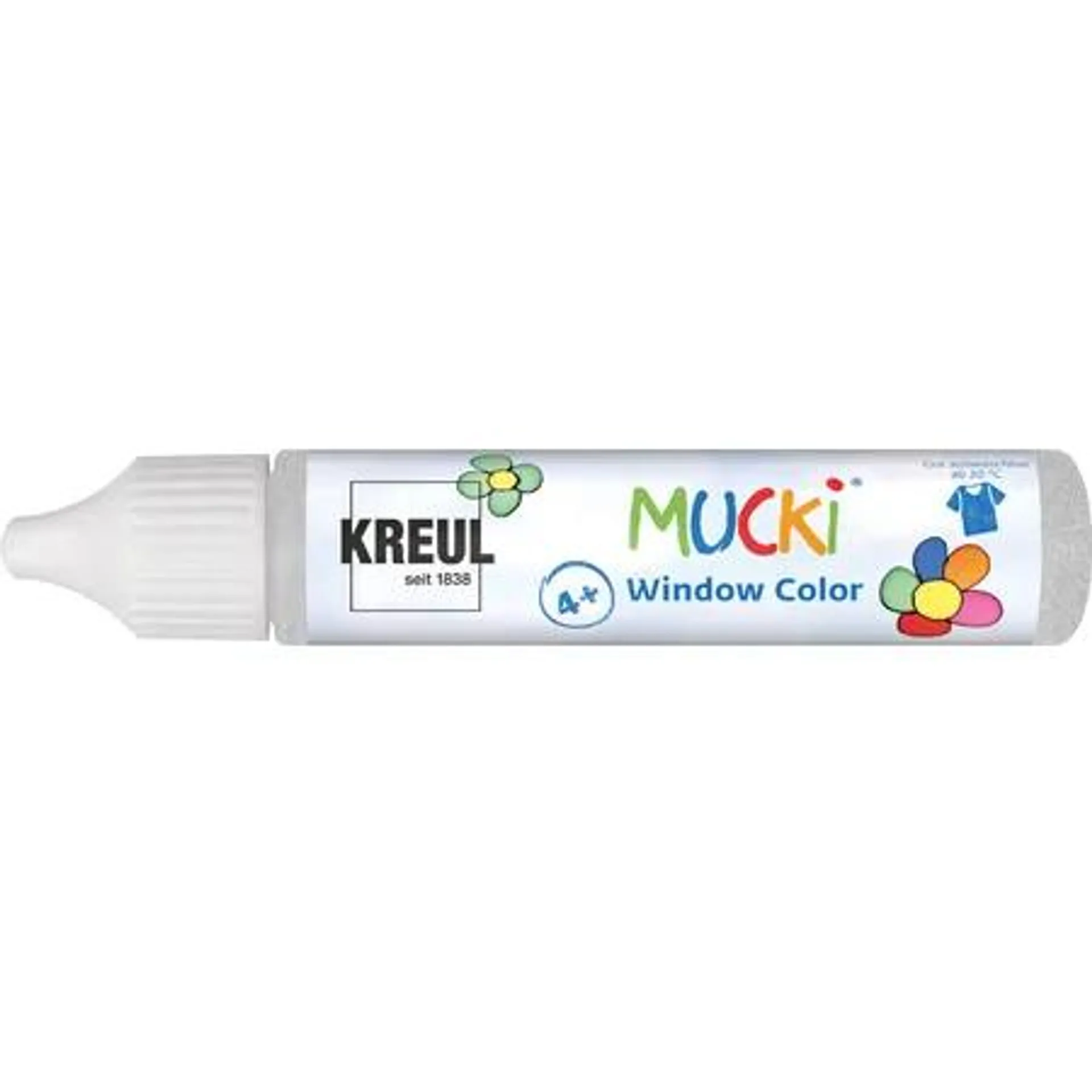 MUCKI Window Color Glitzer-Silber 29 ml Pen