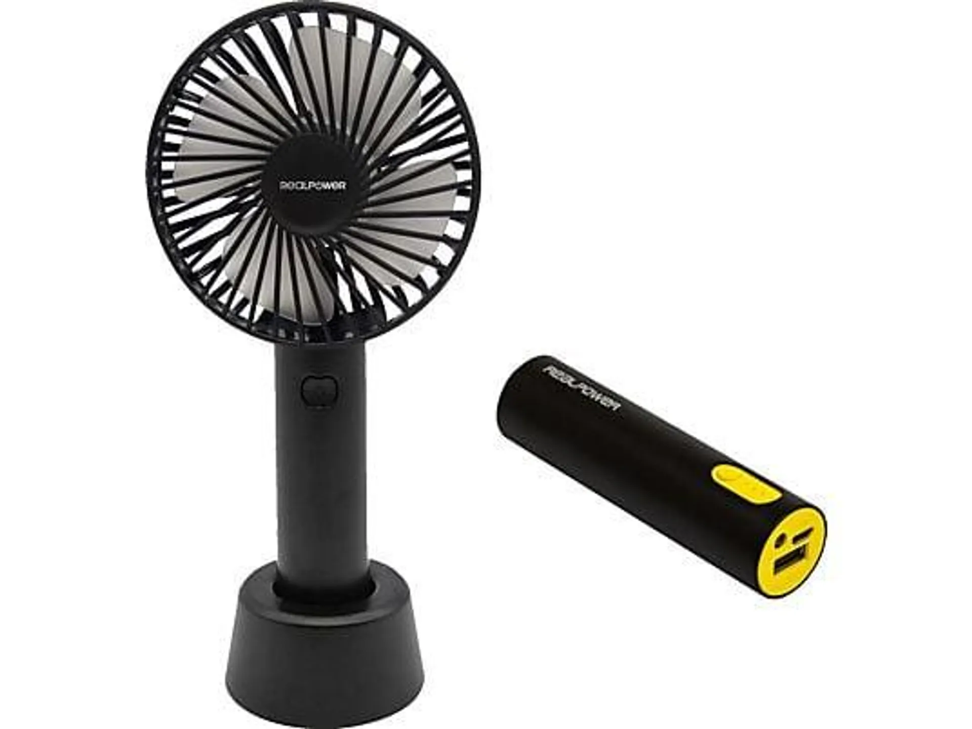 REALPOWER Mobile Fan Set 2600 mAh Schwarz